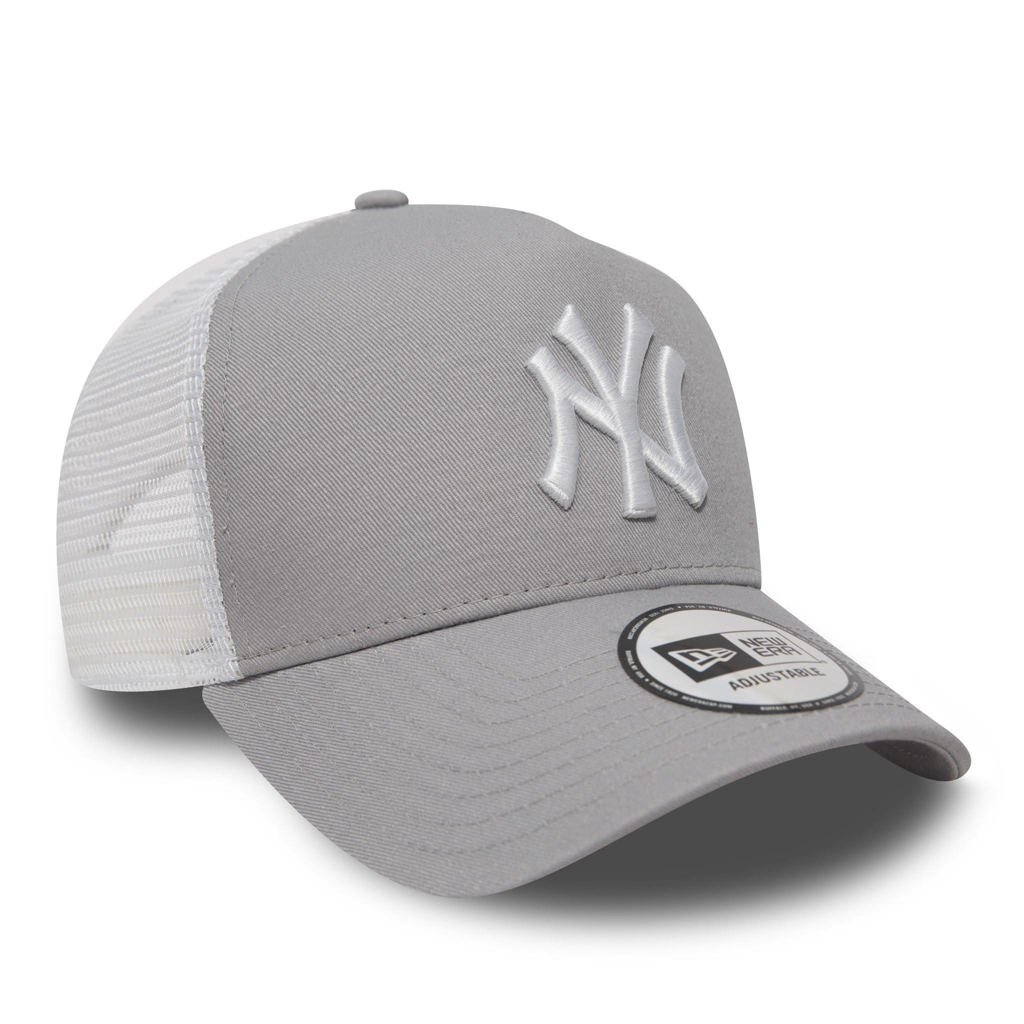 New York Yankees Clean Grey A-Frame Trucker Cap
