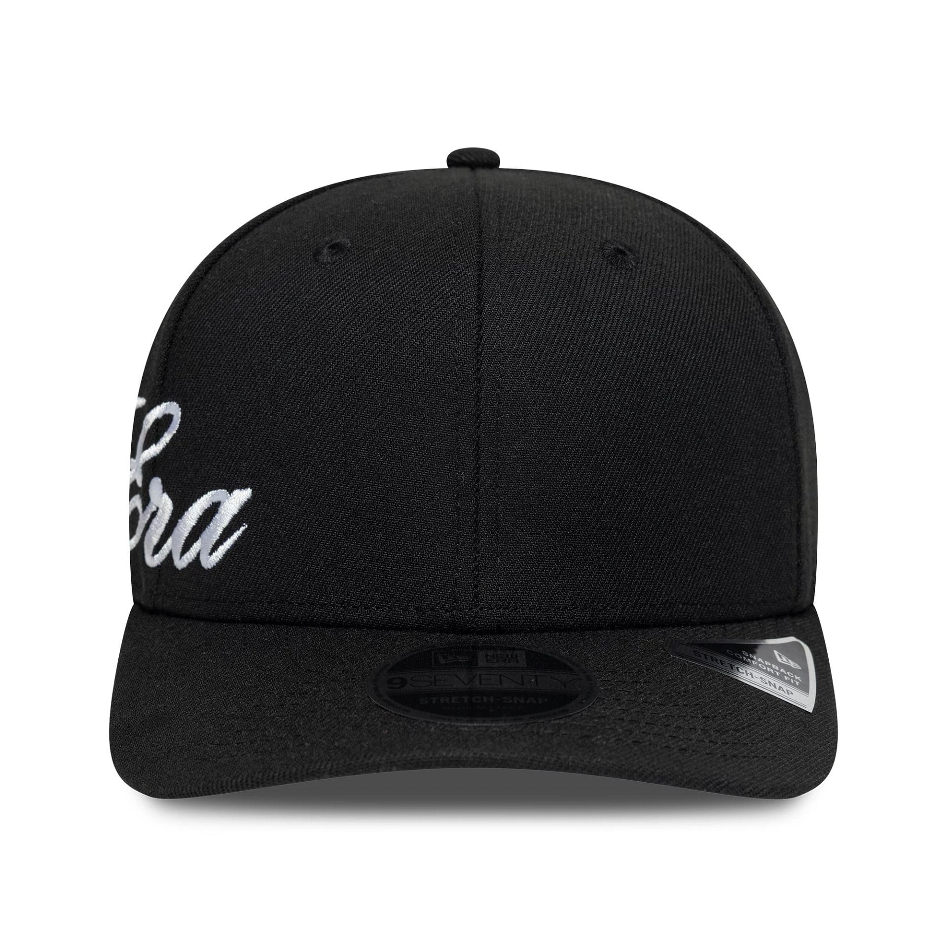 New Era Big Script Black 9SEVENTY Stretch Snap Adjustable Cap