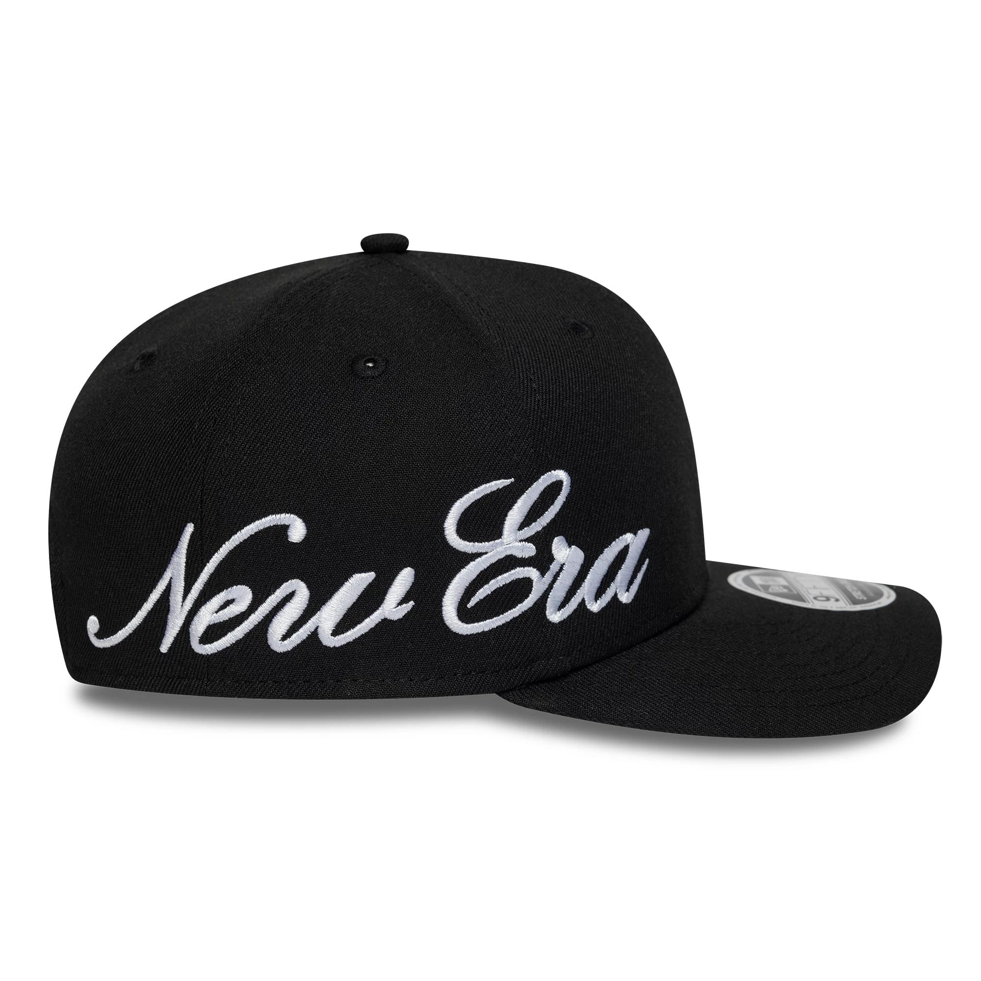 New Era Big Script Black 9FIFTY Stretch Snap Adjustable Cap