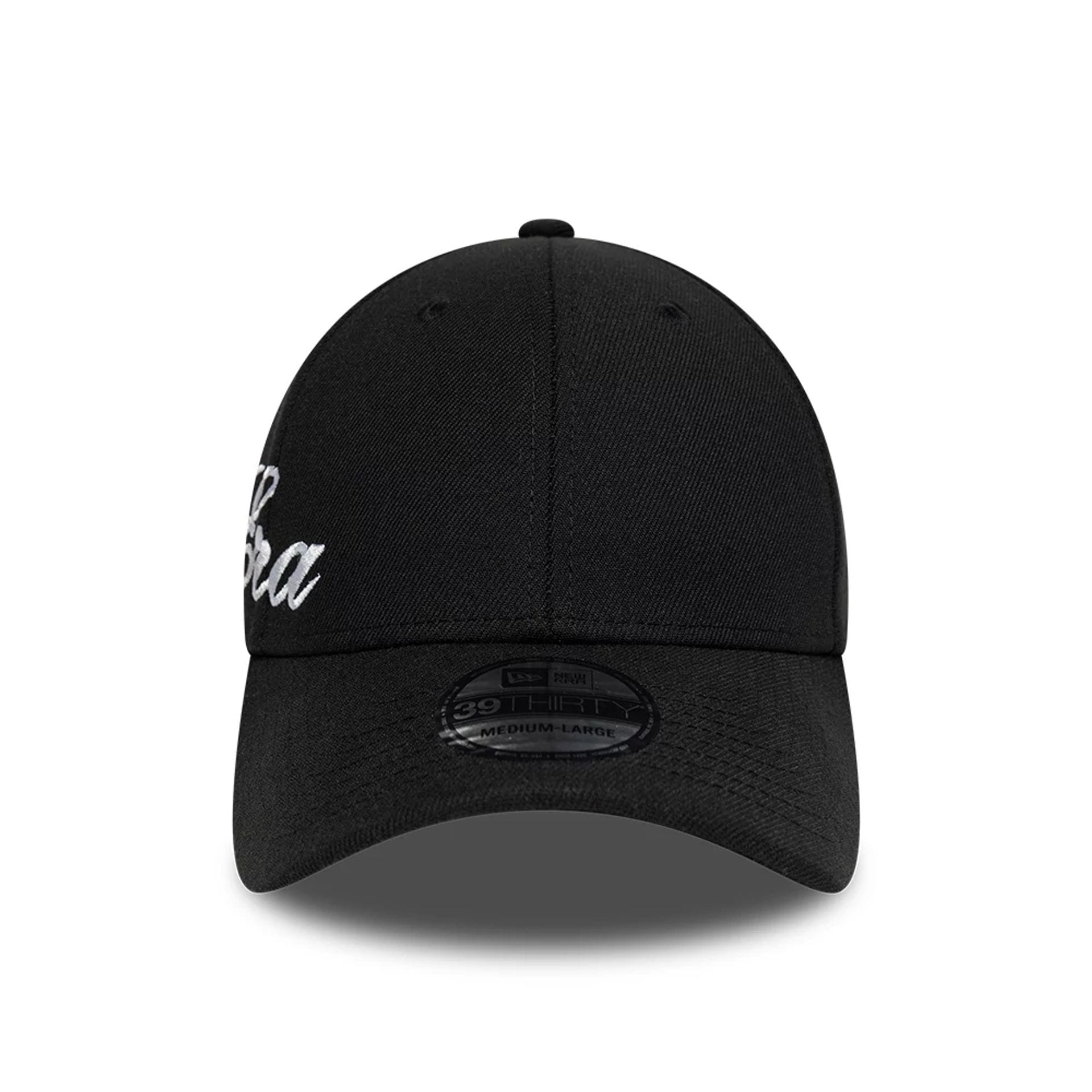 New Era Big Script Black 39THIRTY Stretch Fit Cap