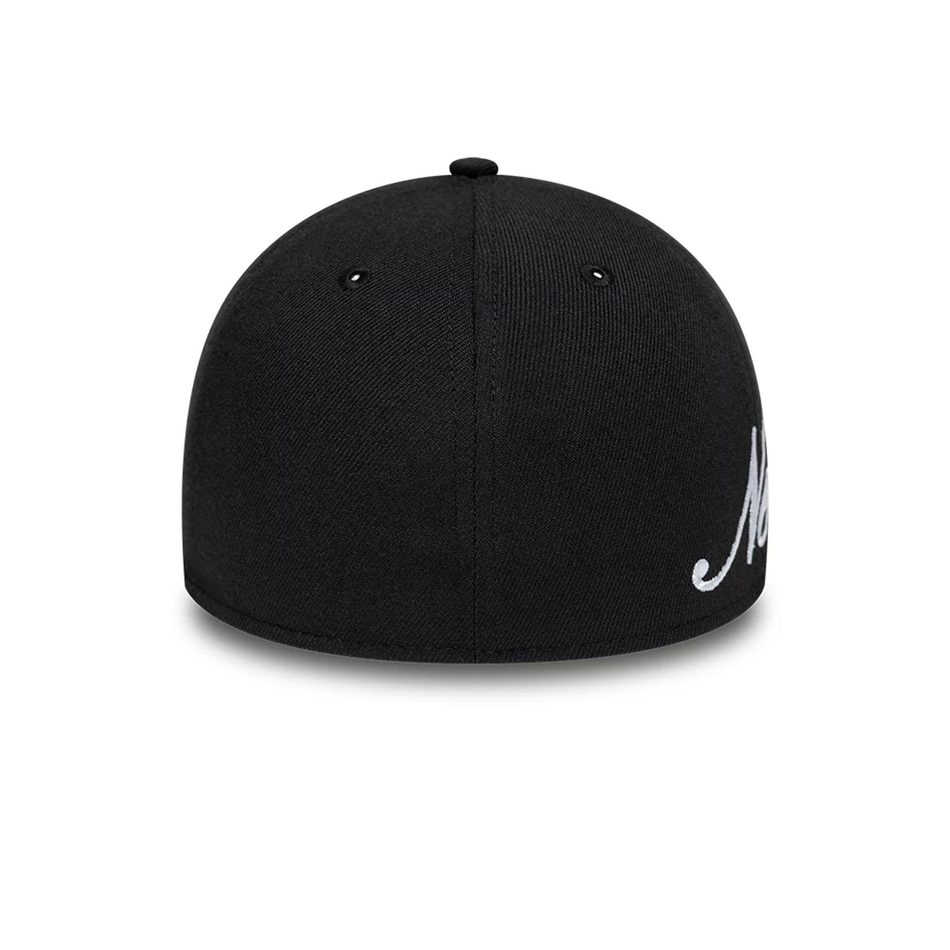 New Era Big Script Black 39THIRTY Stretch Fit Cap