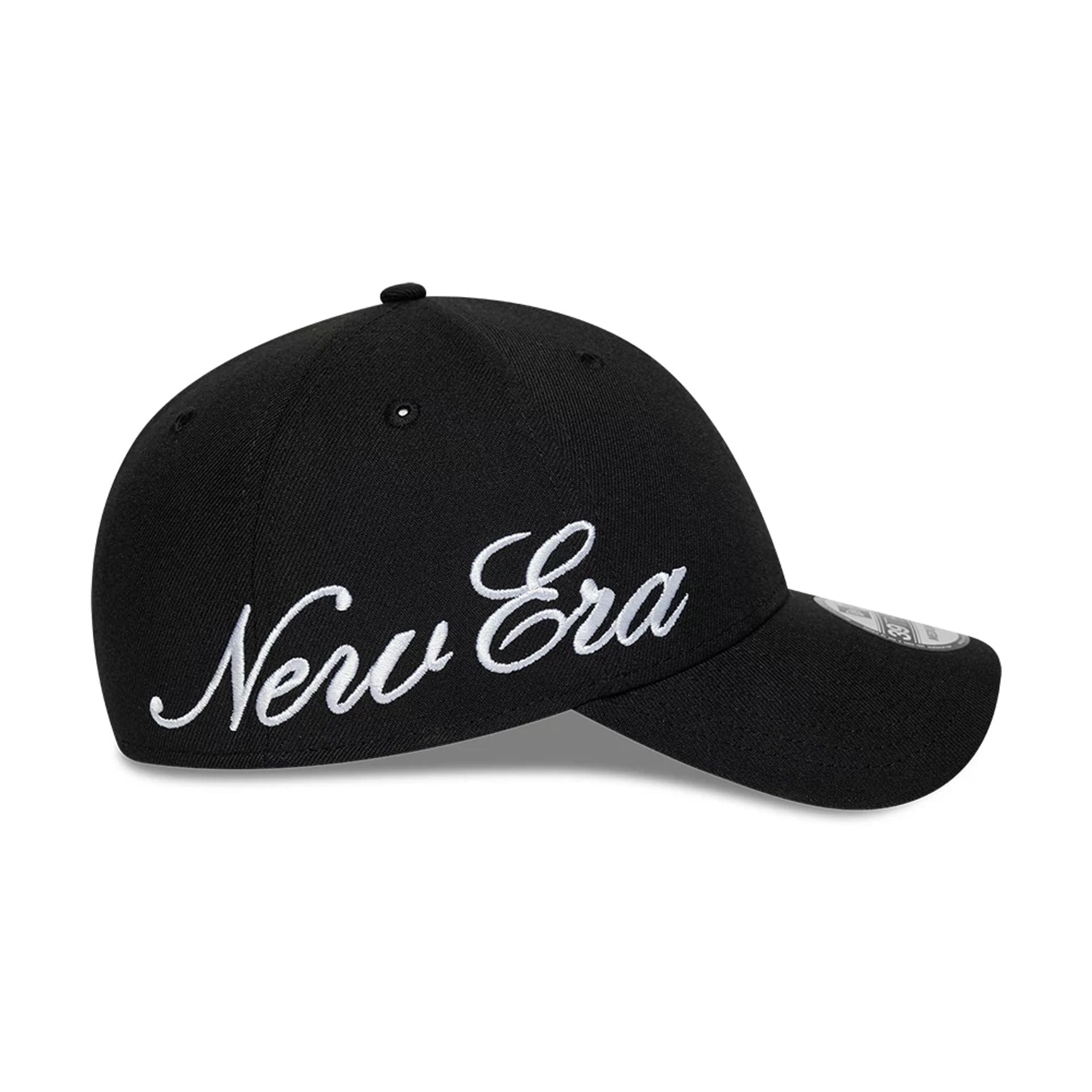 New Era Big Script Black 39THIRTY Stretch Fit Cap
