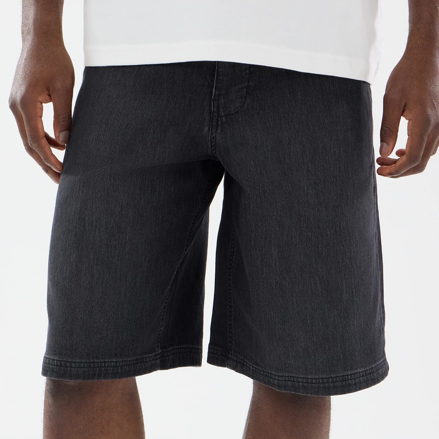 New Era Washed Black Bermuda Shorts