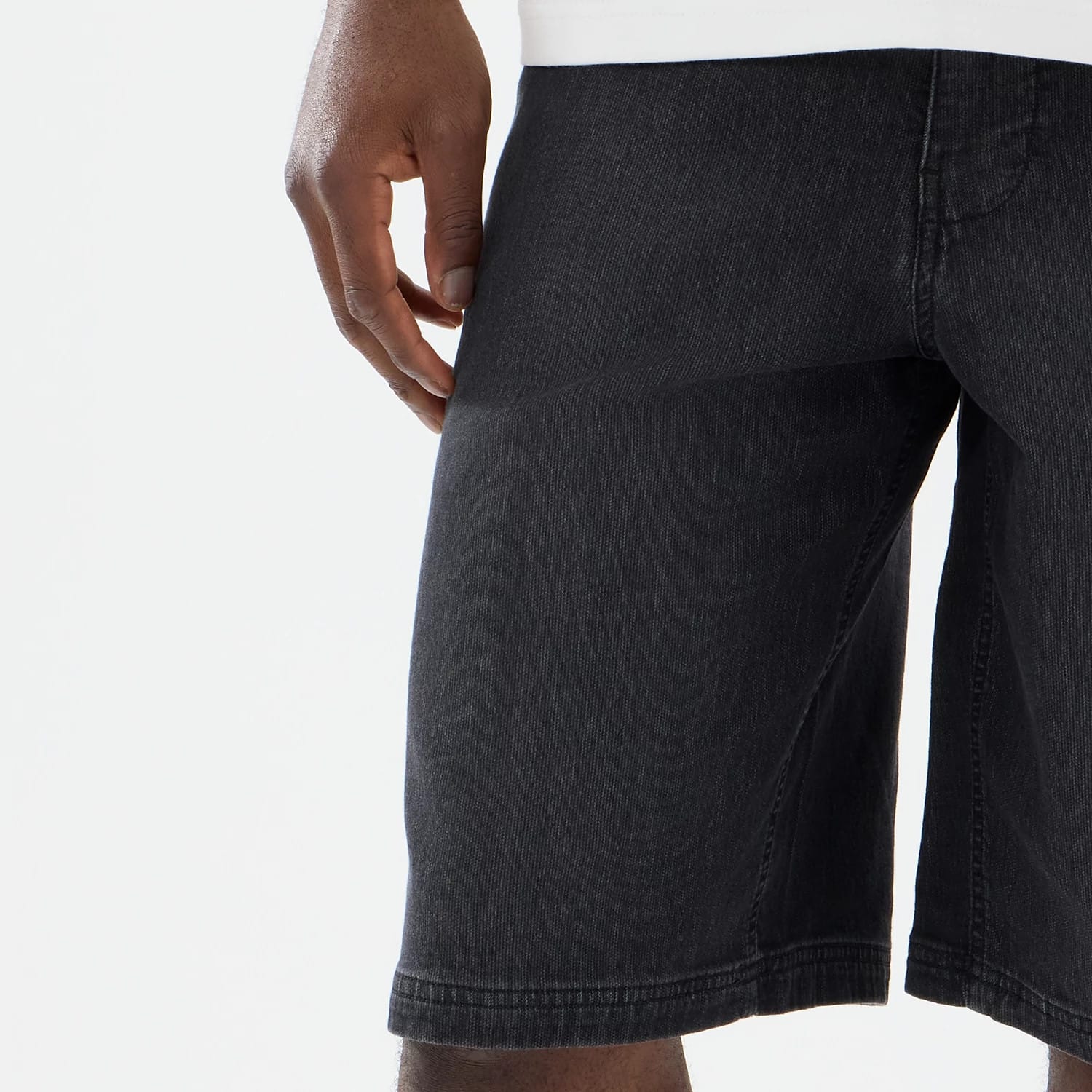 New Era Washed Black Bermuda Shorts