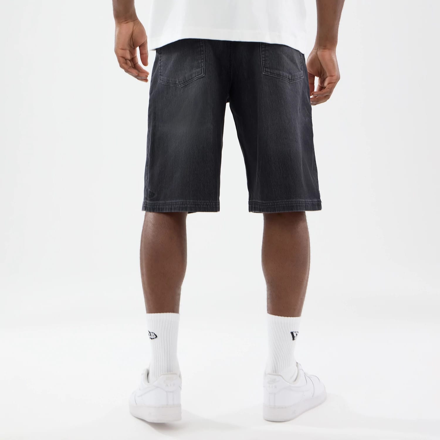 New Era Washed Black Bermuda Shorts