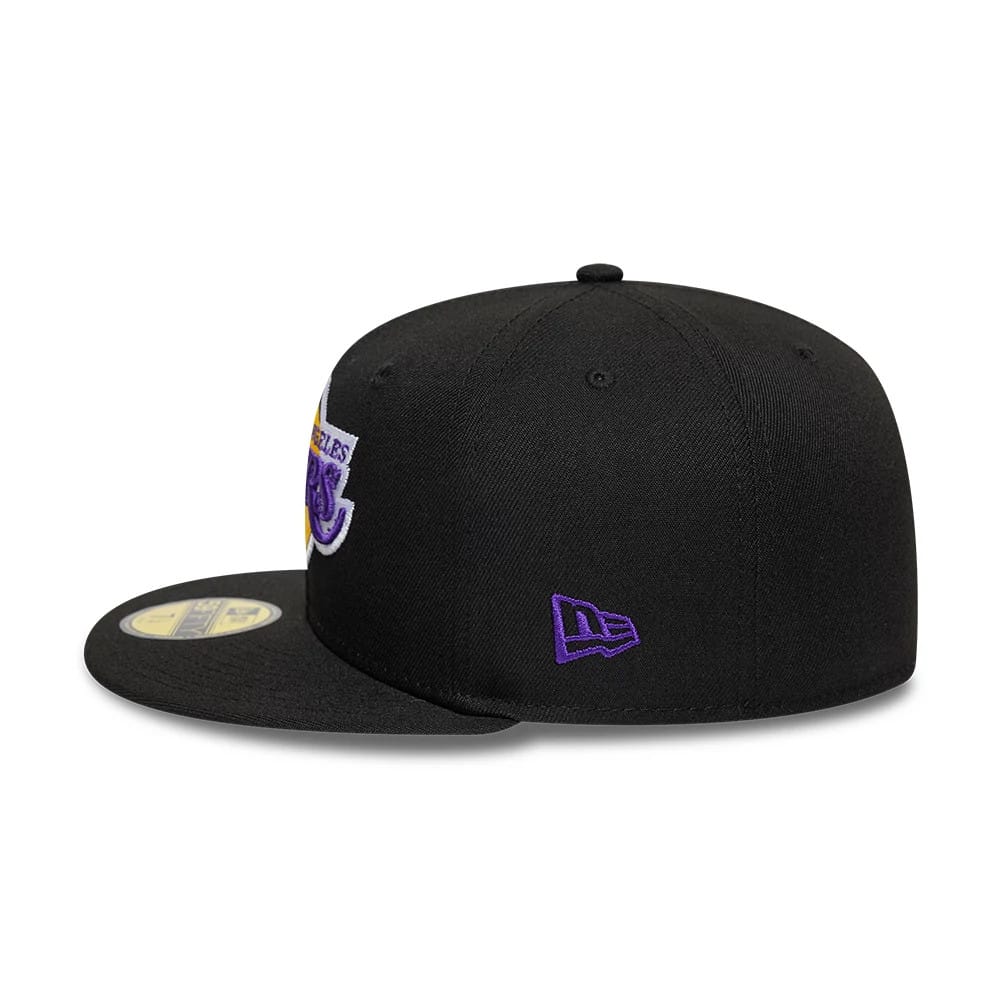 LA Lakers NBA Black 59FIFTY Fitted Cap