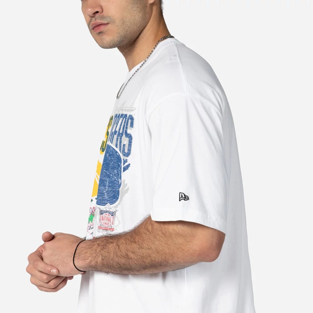 Oakland Athletics VS LA Dodgers MLB Dueling Logos Sport Classic White T-Shirt