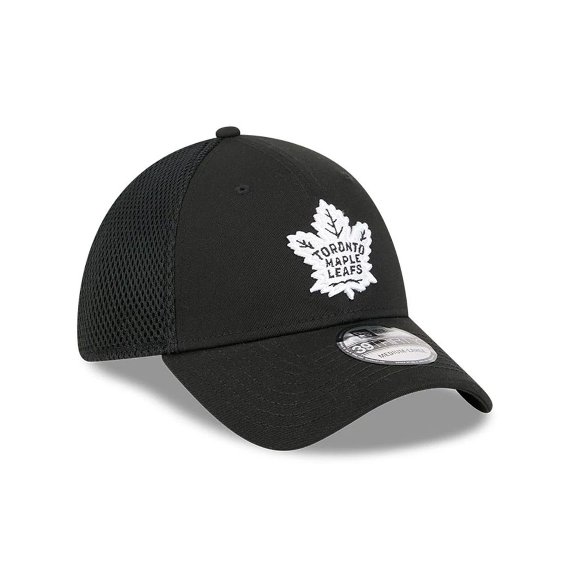 Toronto Maple Leafs NHL Evergreen Neo Black 39THIRTY Stretch Fit Cap