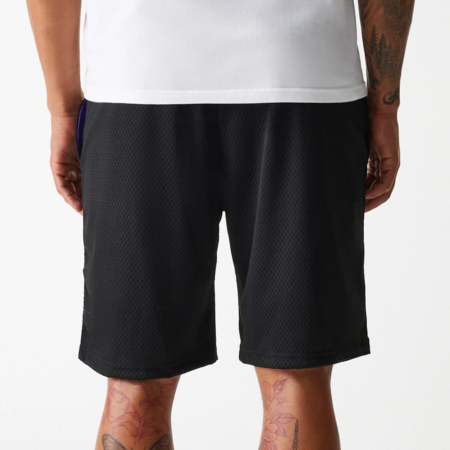 New Era Black Mesh Shorts