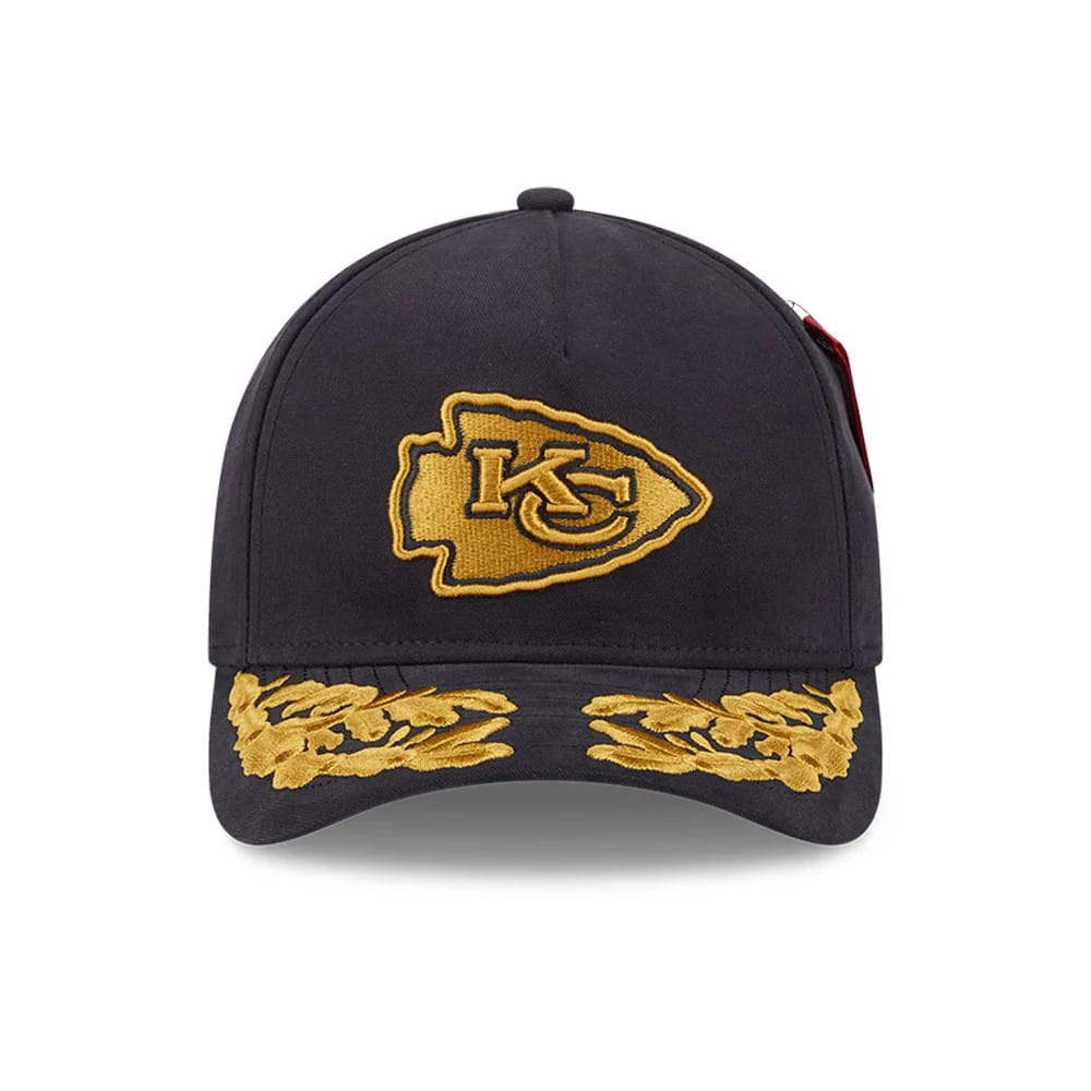 Kansas City Chiefs NFL x Alpha Black 9FORTY M-Crown A-Frame Adjustable Cap