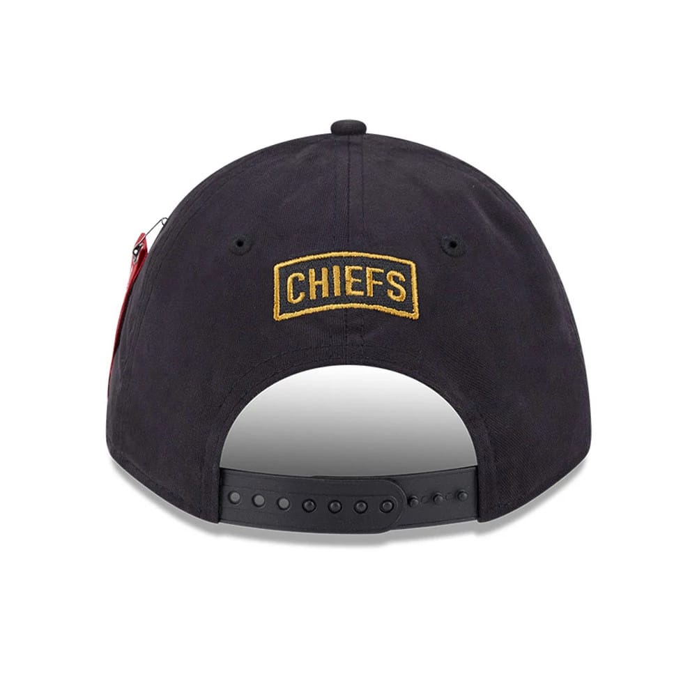 Kansas City Chiefs NFL x Alpha Black 9FORTY M-Crown A-Frame Adjustable Cap