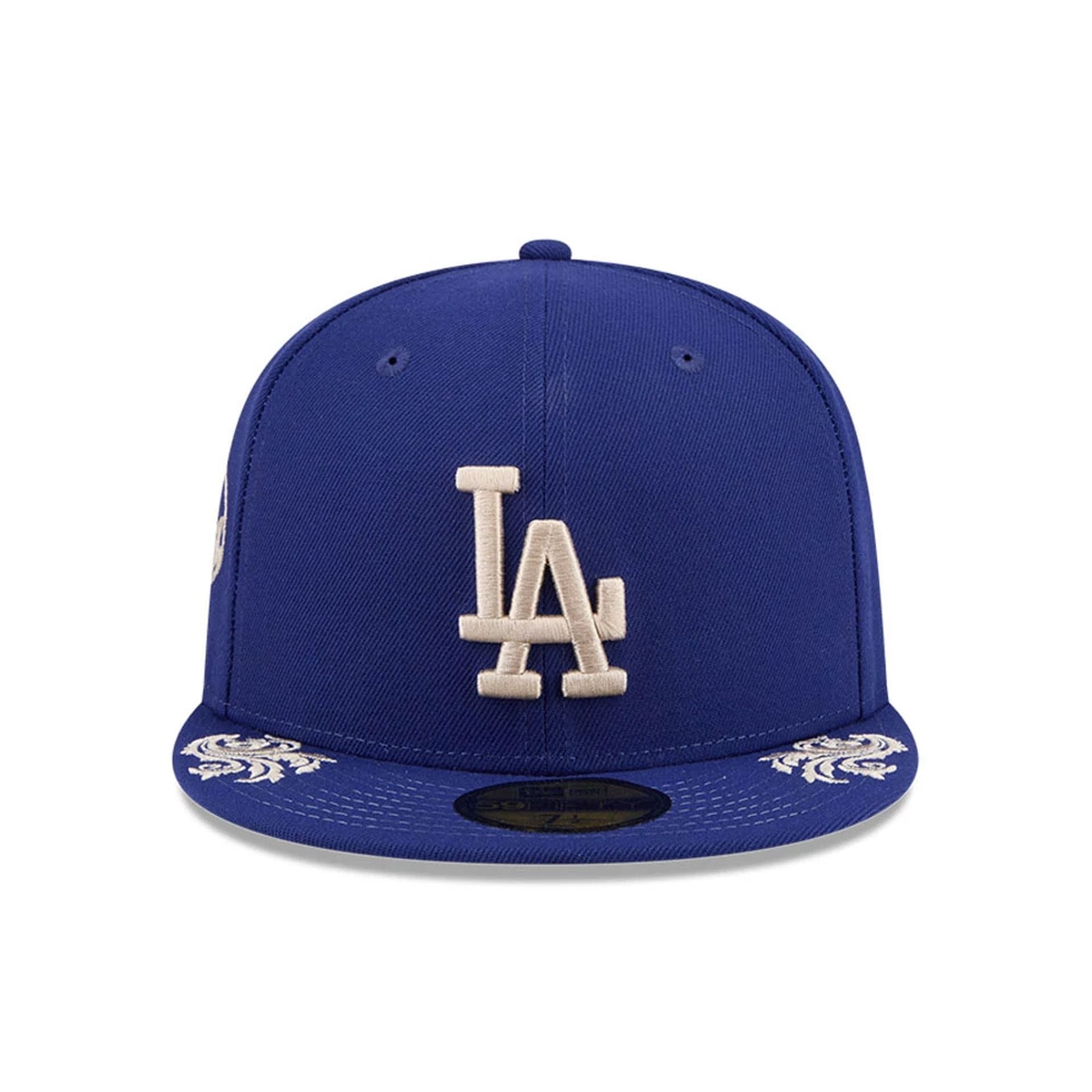 LA Dodgers MLB Script Dark Blue 59FIFTY Fitted Cap