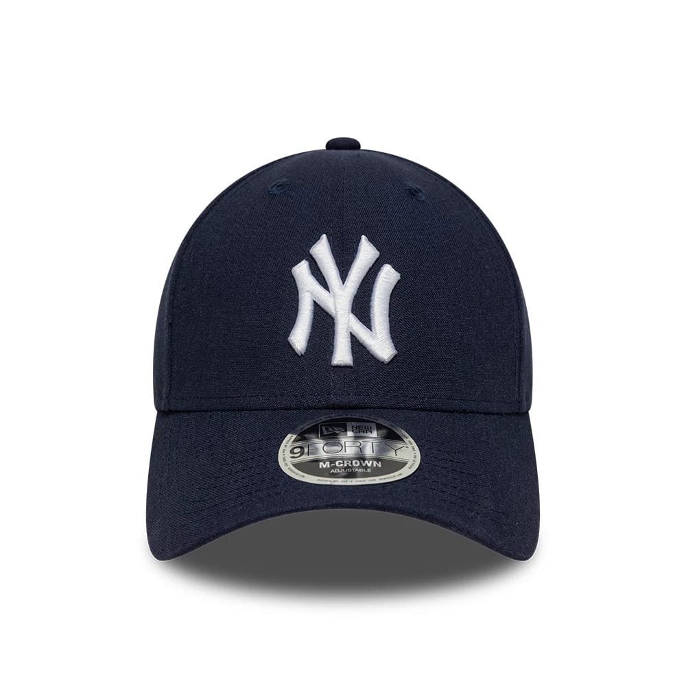 New York Yankees MLB Linen Navy 9FORTY M-Crown Adjustable Cap