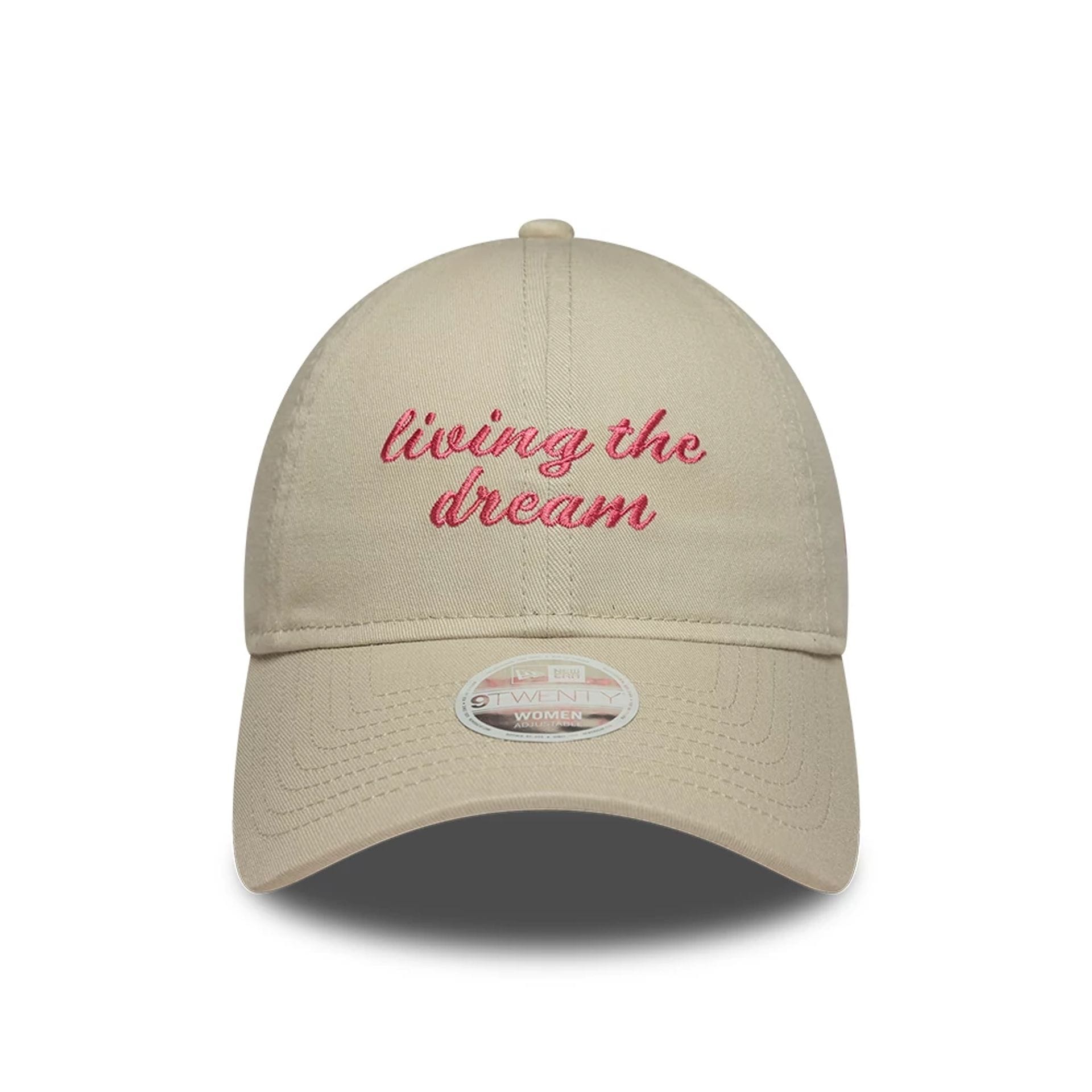 Womens New Era Slogan Cream 9TWENTY Adjustable Cap