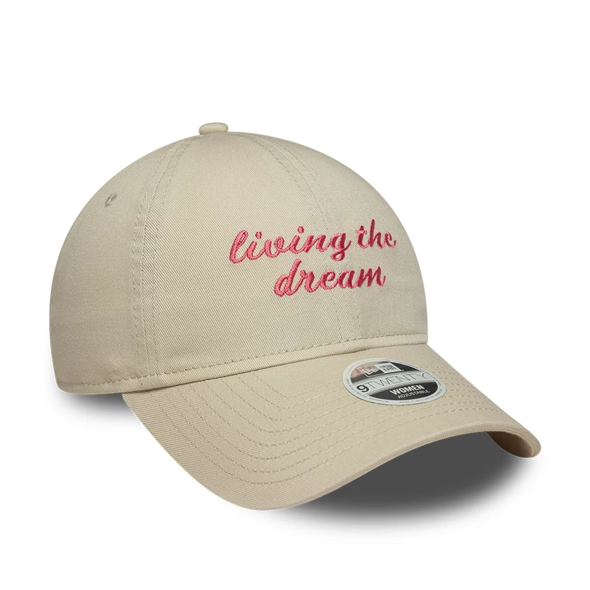 Womens New Era Slogan Cream 9TWENTY Adjustable Cap