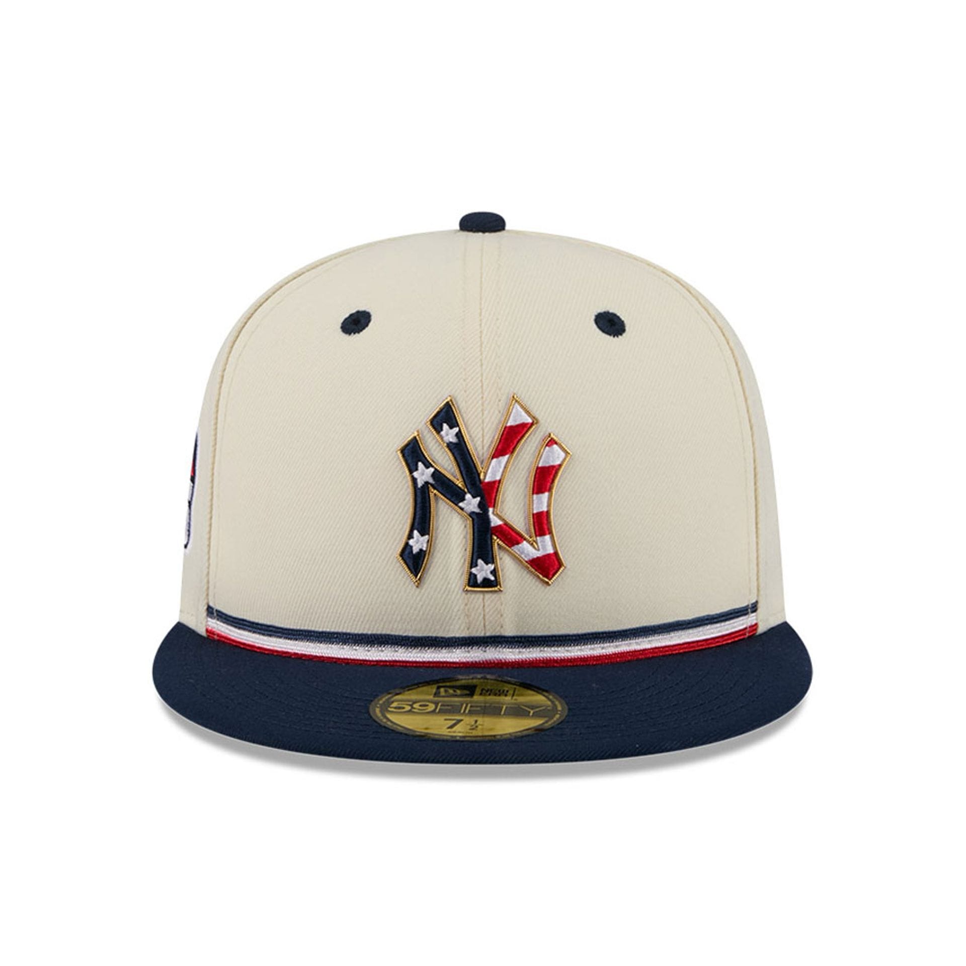 New York Yankees MLB 4th Of July 2026 Cream 59FIFTY Fitted Cap
