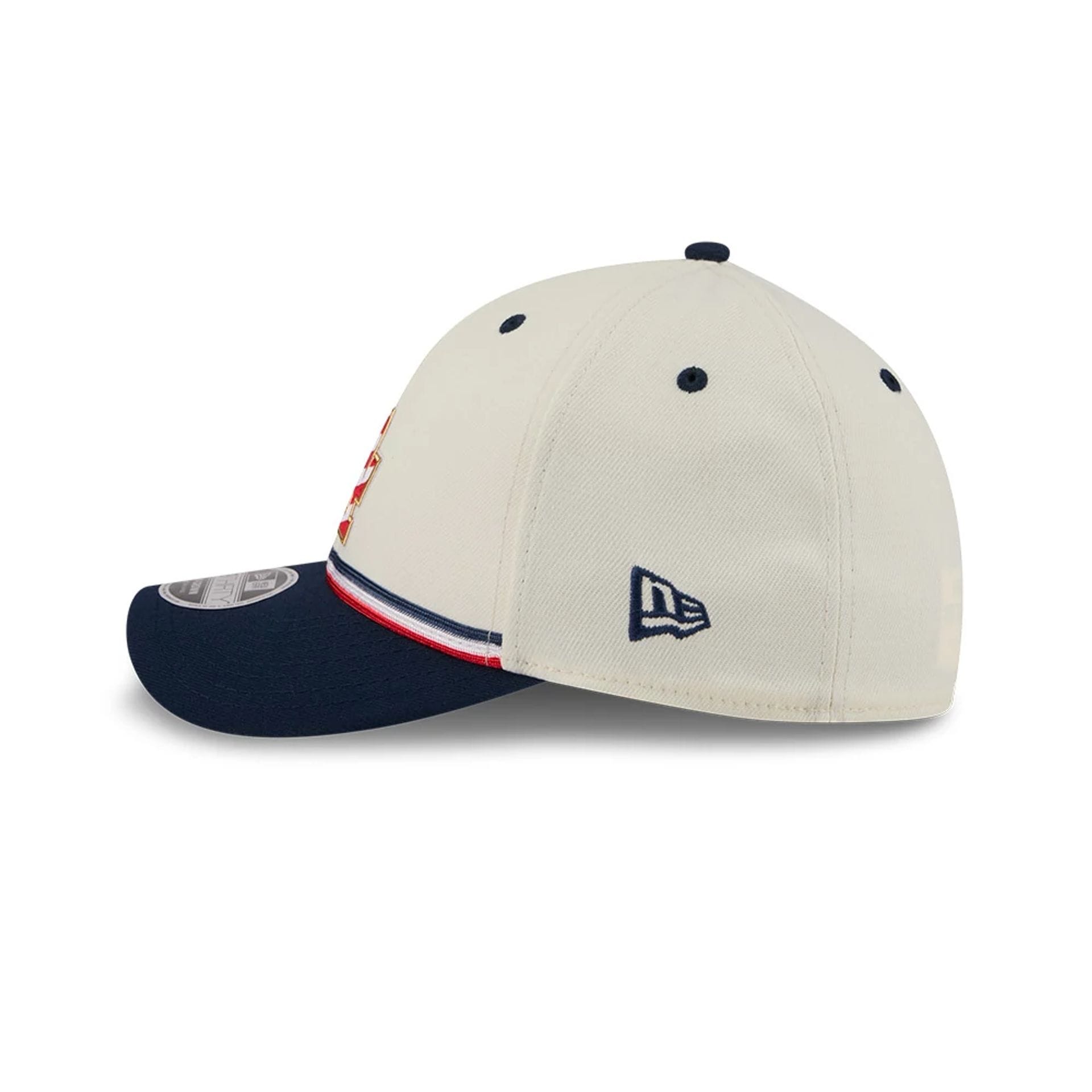 Dodgers MLB 4th Of July 2026 Cream 39THIRTY M-Crown Stretch Fit Cap