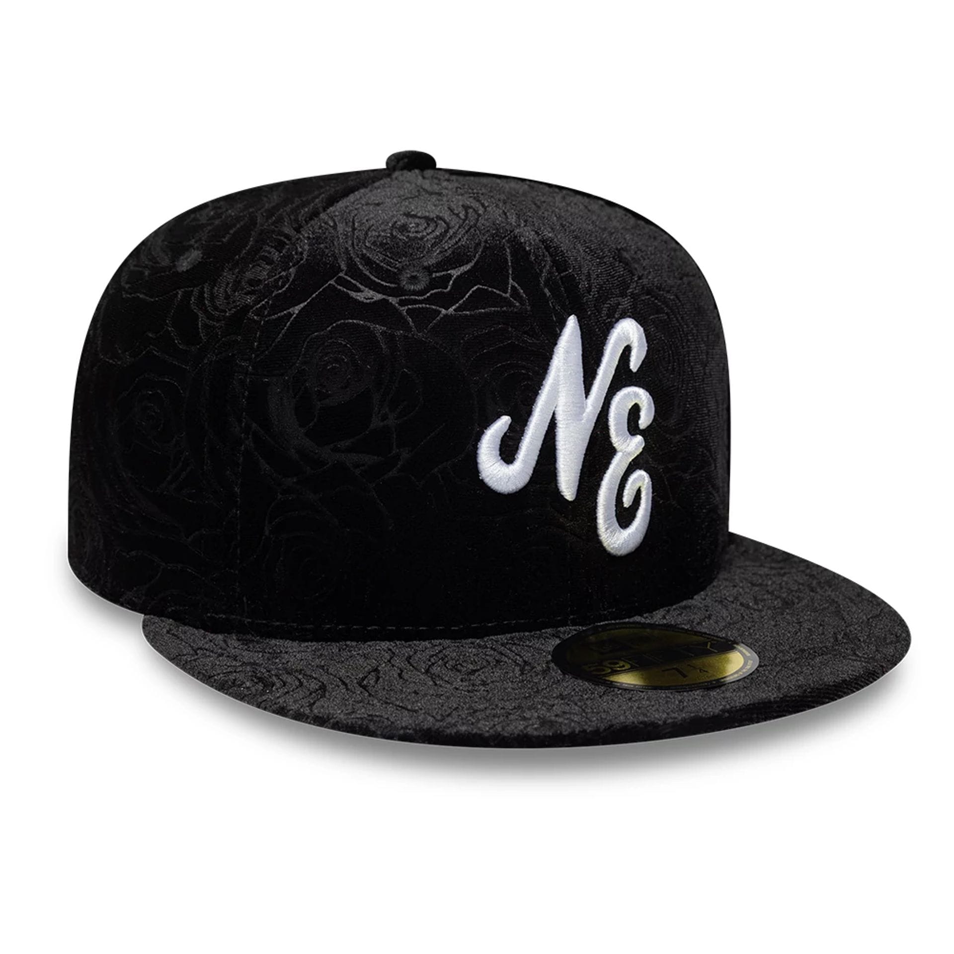 New Era Floral Velour Black 59FIFTY Fitted Cap