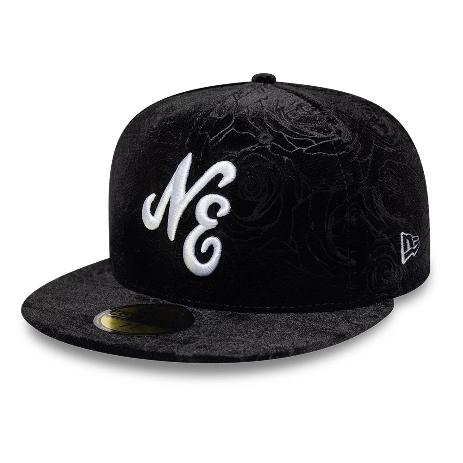 New Era Floral Velour Black 59FIFTY Fitted Cap