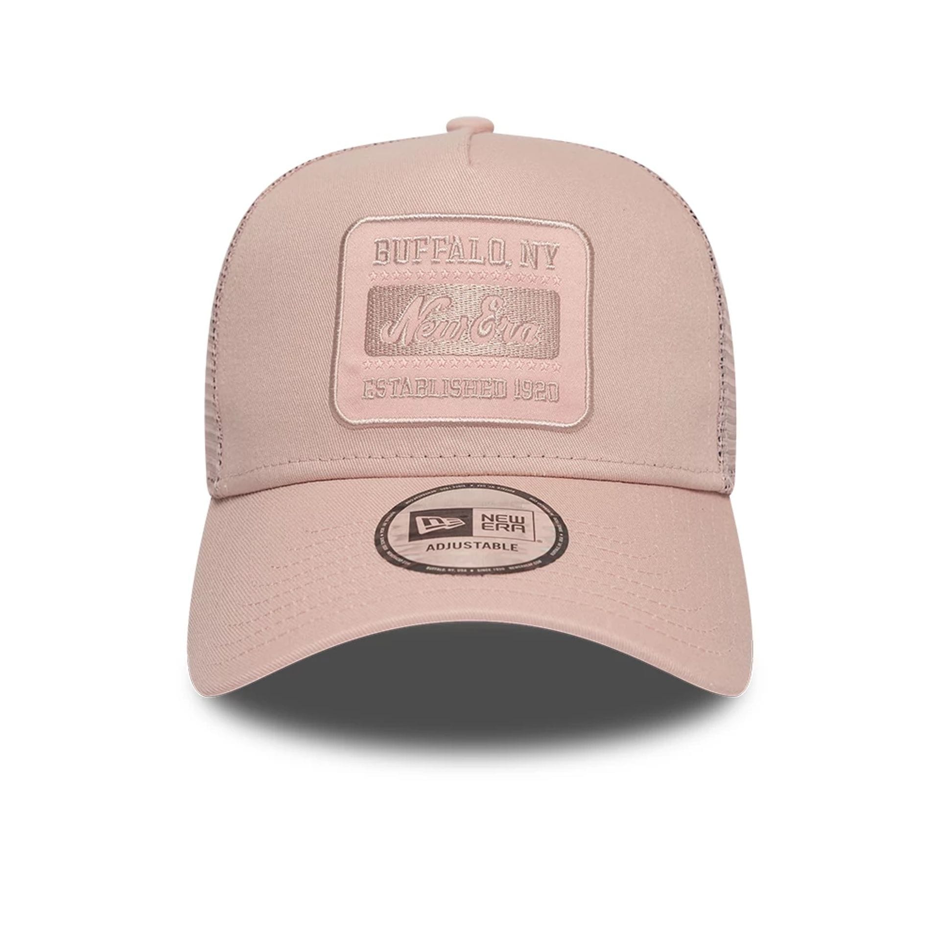 New Era Patch Pastel Pink 9FORTY A-Frame Trucker Adjustable Cap