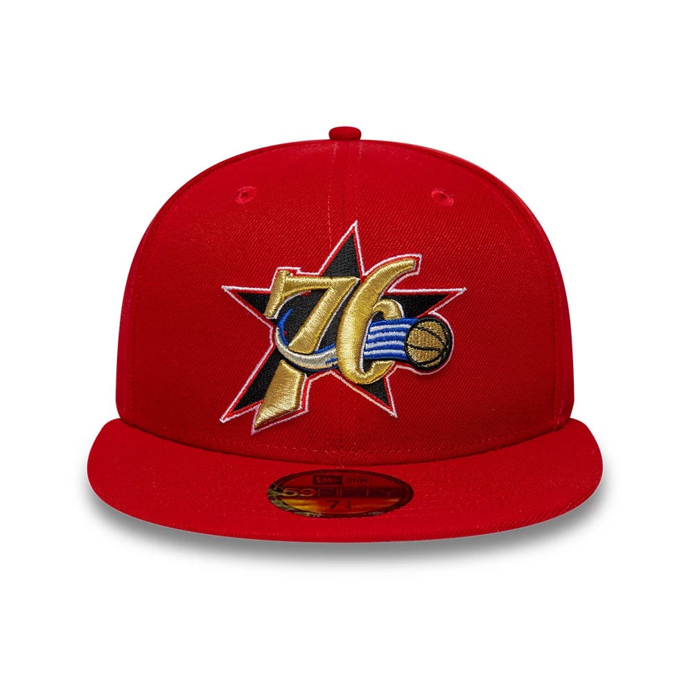 Philadelphia 76ers NBA Hardwood Classic Red 59FIFTY Fitted Cap