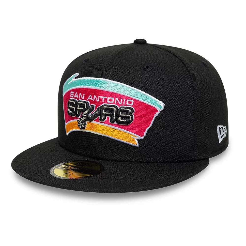 San Antonio Spurs NBA Hardwood Classic Black 59FIFTY Fitted Cap