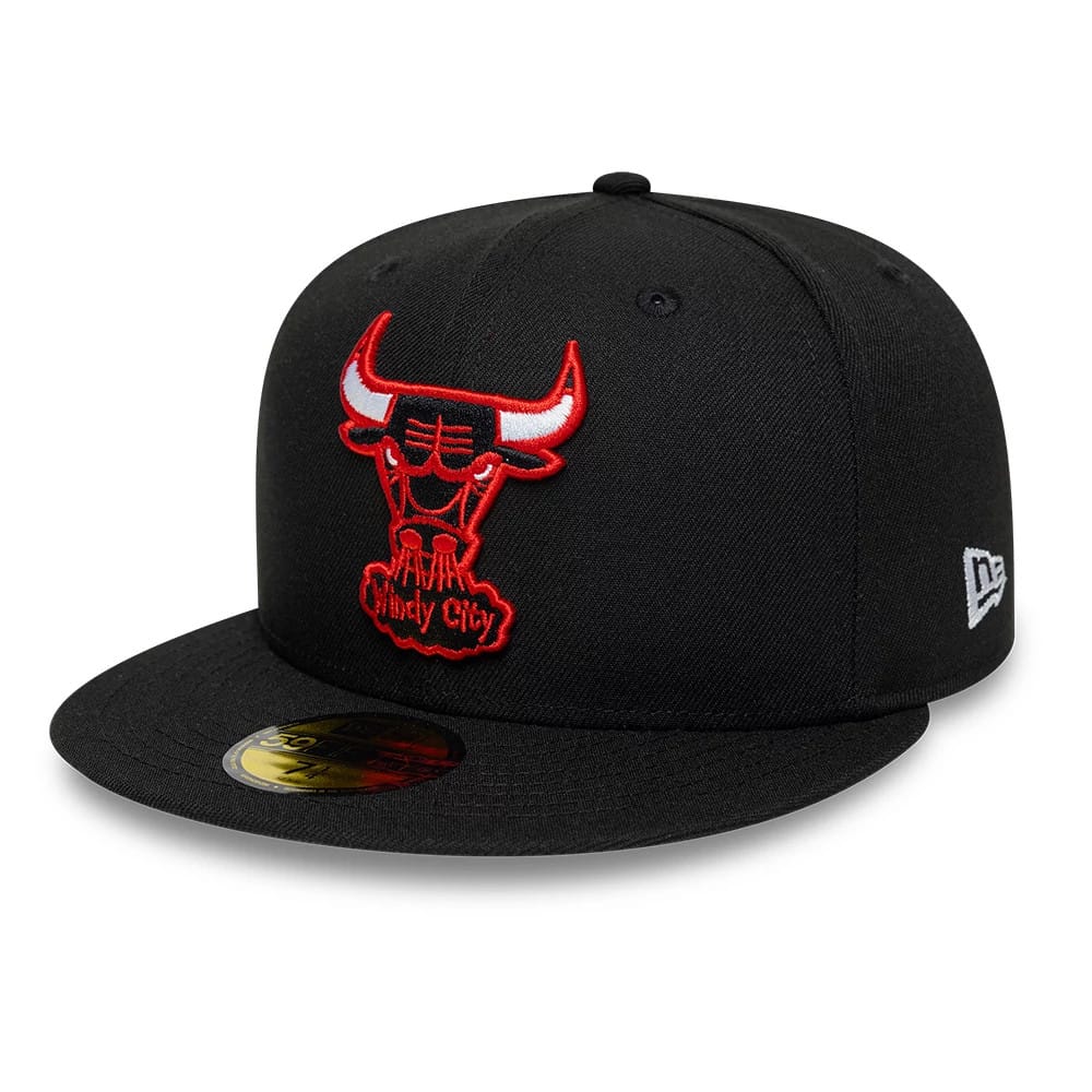 Bulls NBA Hardwood Classic Black 59FIFTY Fitted Cap