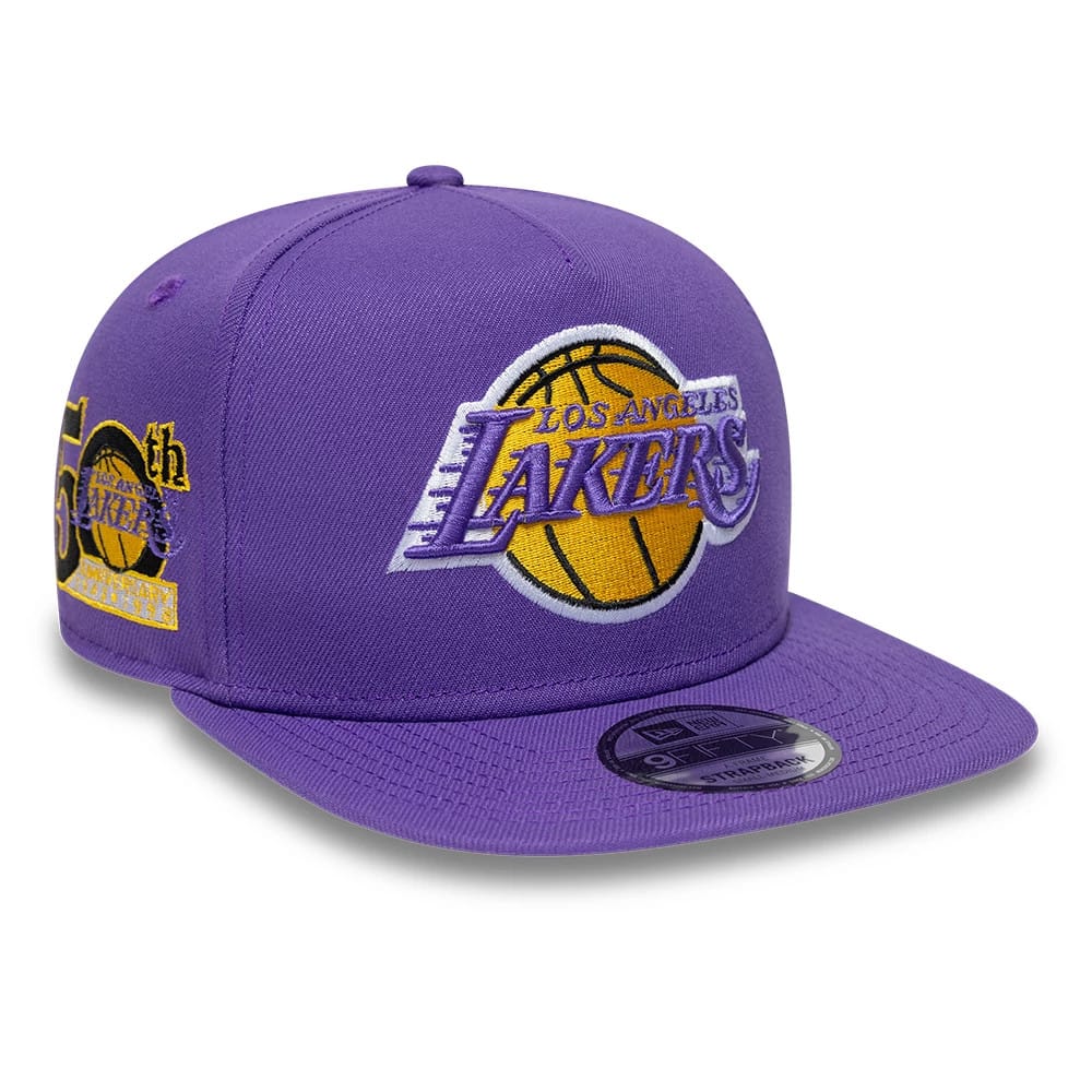 LA Lakers NBA Hardwood Classic Purple 9FIFTY A-Frame Snapback Adjustable Cap