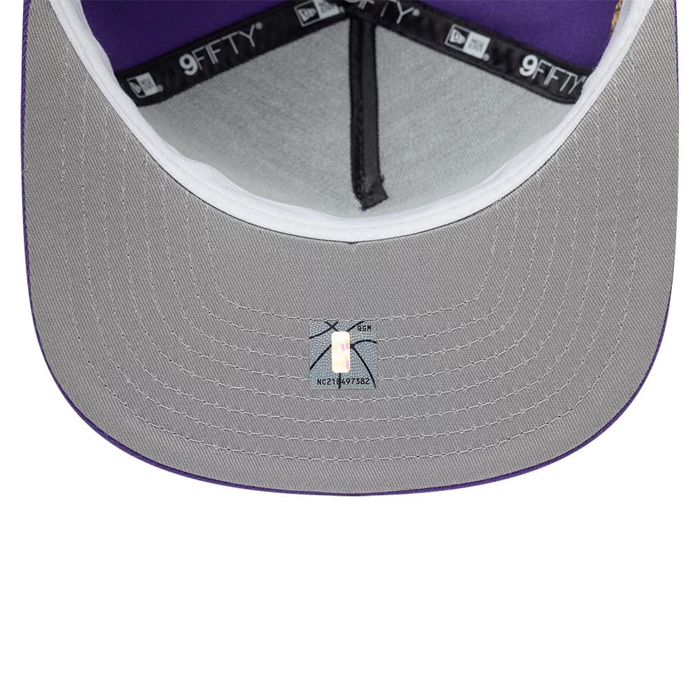 LA Lakers NBA Hardwood Classic Purple 9FIFTY A-Frame Snapback Adjustable Cap