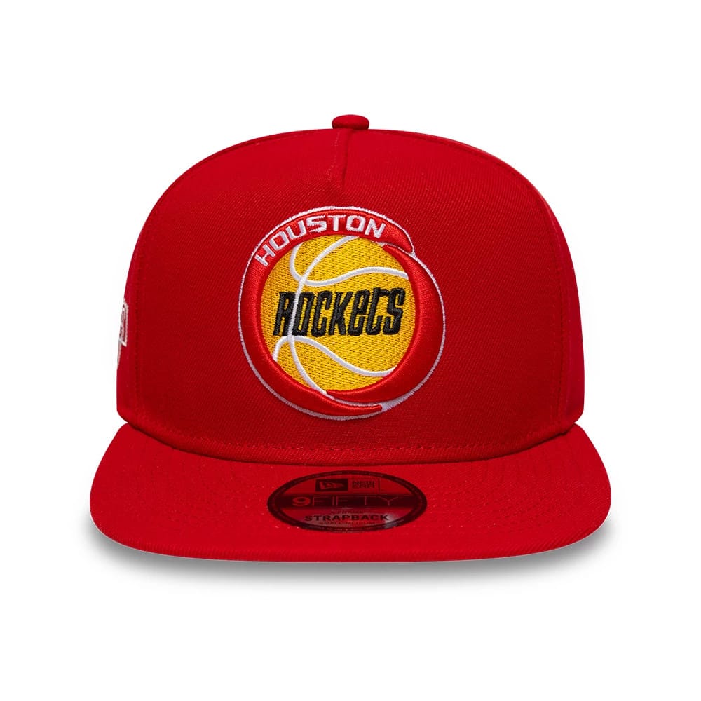 Houston Rockets NBA Hardwood Classic Red 9FIFTY A-Frame Snapback Adjustable Cap