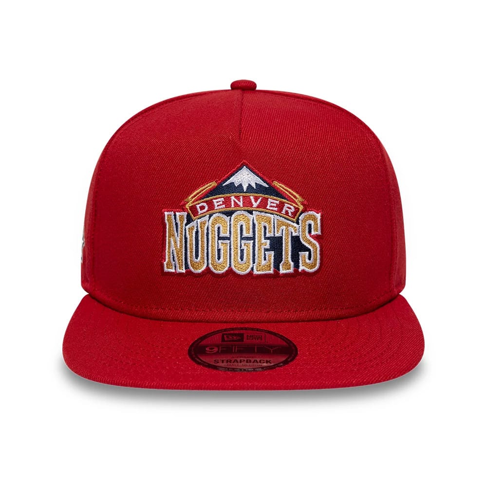 Denver Nuggets NBA Hardwood Classic Dark Red 9FIFTY A-Frame Snapback Adjustable Cap