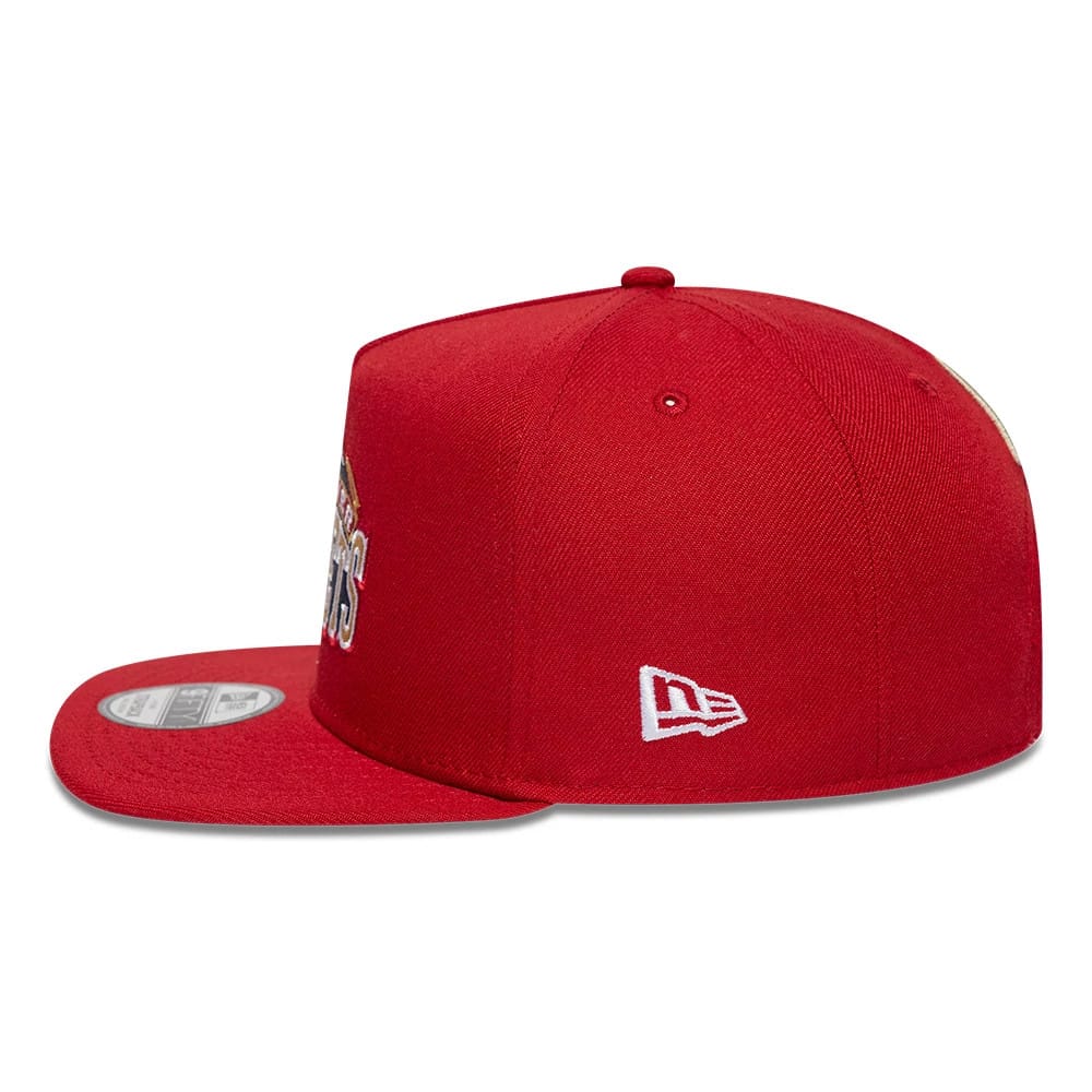 Denver Nuggets NBA Hardwood Classic Dark Red 9FIFTY A-Frame Snapback Adjustable Cap