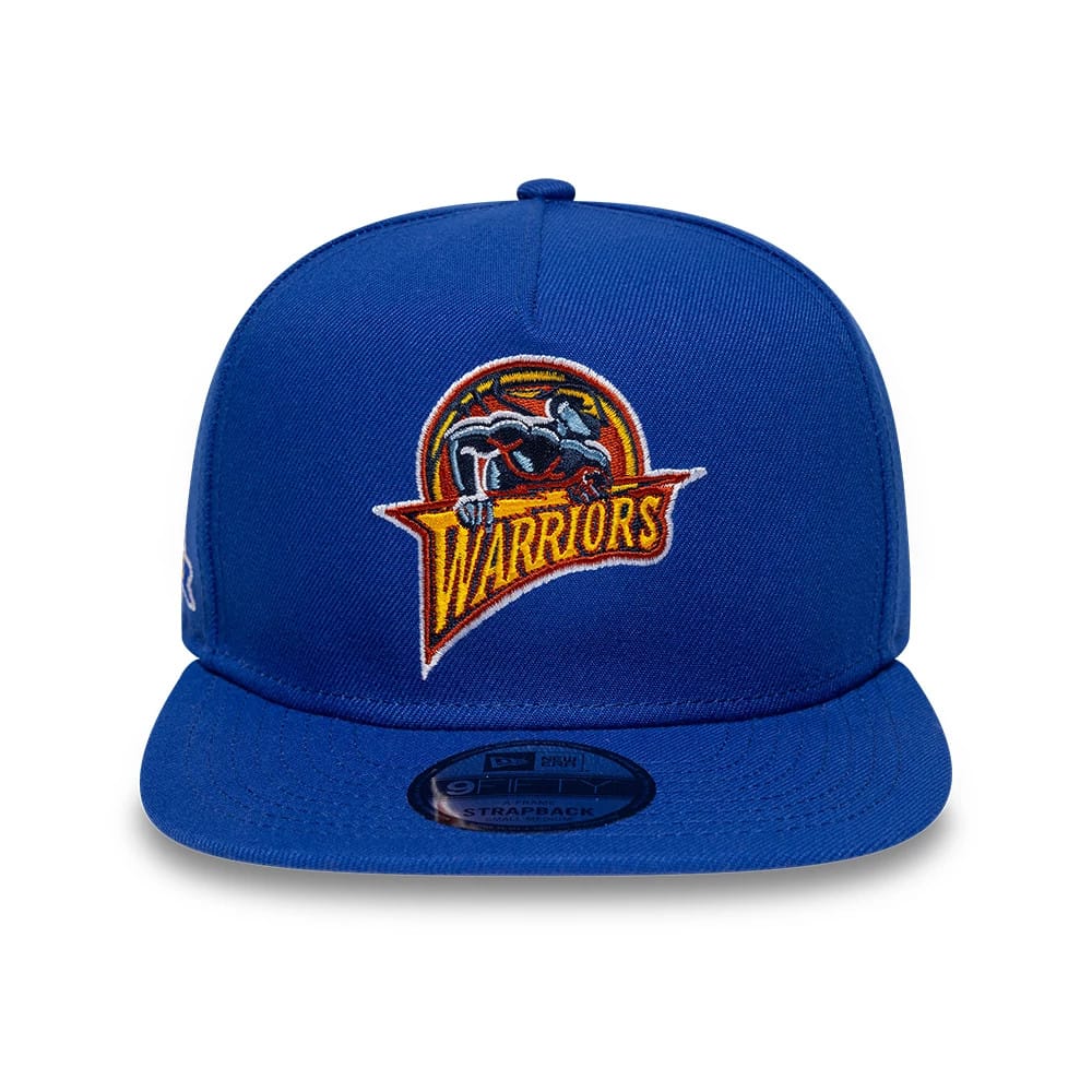 Golden State Warriors NBA Hardwood Classic Blue 9FIFTY A-Frame Snapback Adjustable Cap