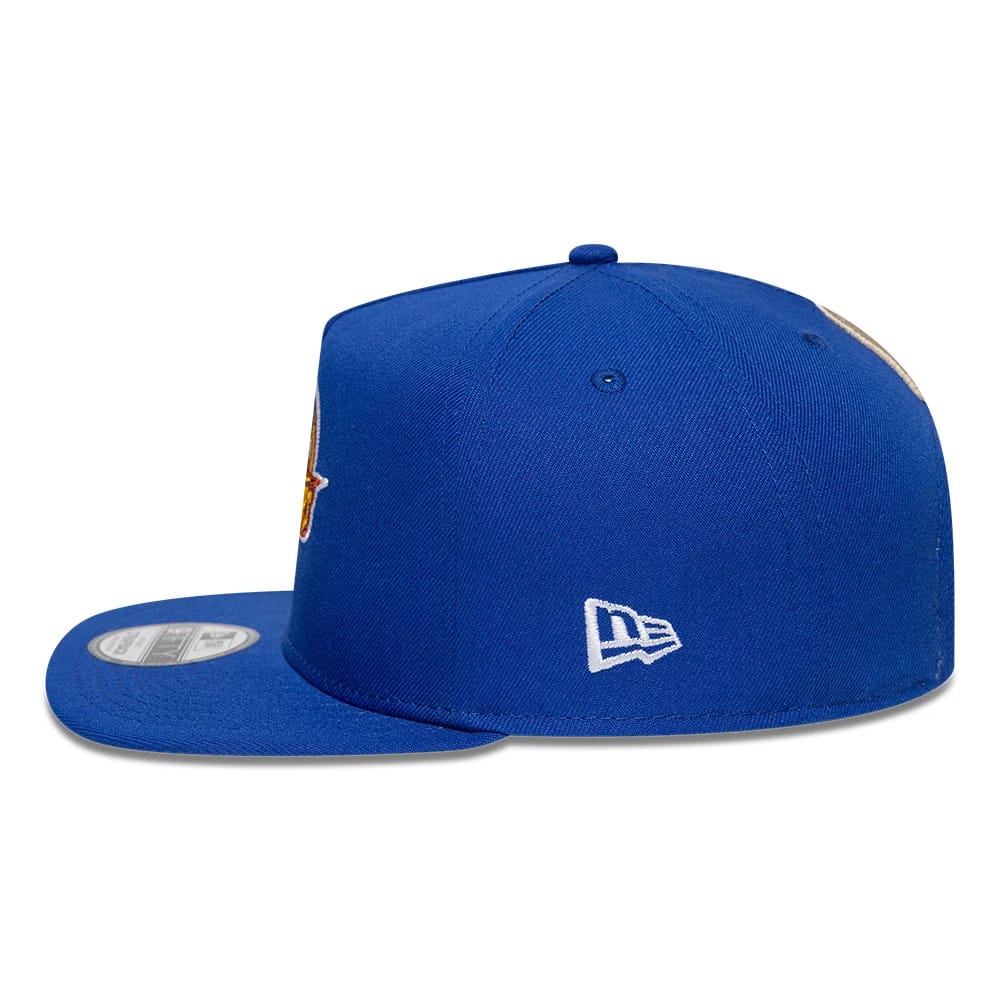 Golden State Warriors NBA Hardwood Classic Blue 9FIFTY A-Frame Snapback Adjustable Cap