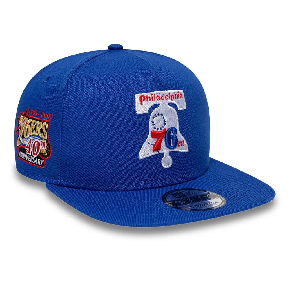 Philadelphia 76ers NBA Hardwood Classic Blue 9FIFTY A-Frame Snapback Adjustable Cap