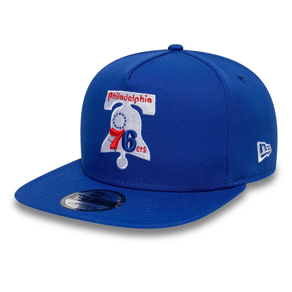 Philadelphia 76ers NBA Hardwood Classic Blue 9FIFTY A-Frame Snapback Adjustable Cap