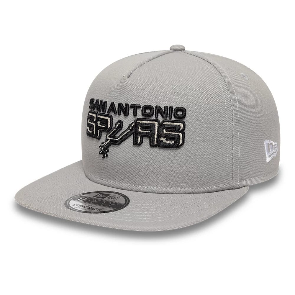 San Antonio Spurs NBA Hardwood Classic Grey 9FIFTY A-Frame Snapback Adjustable Cap