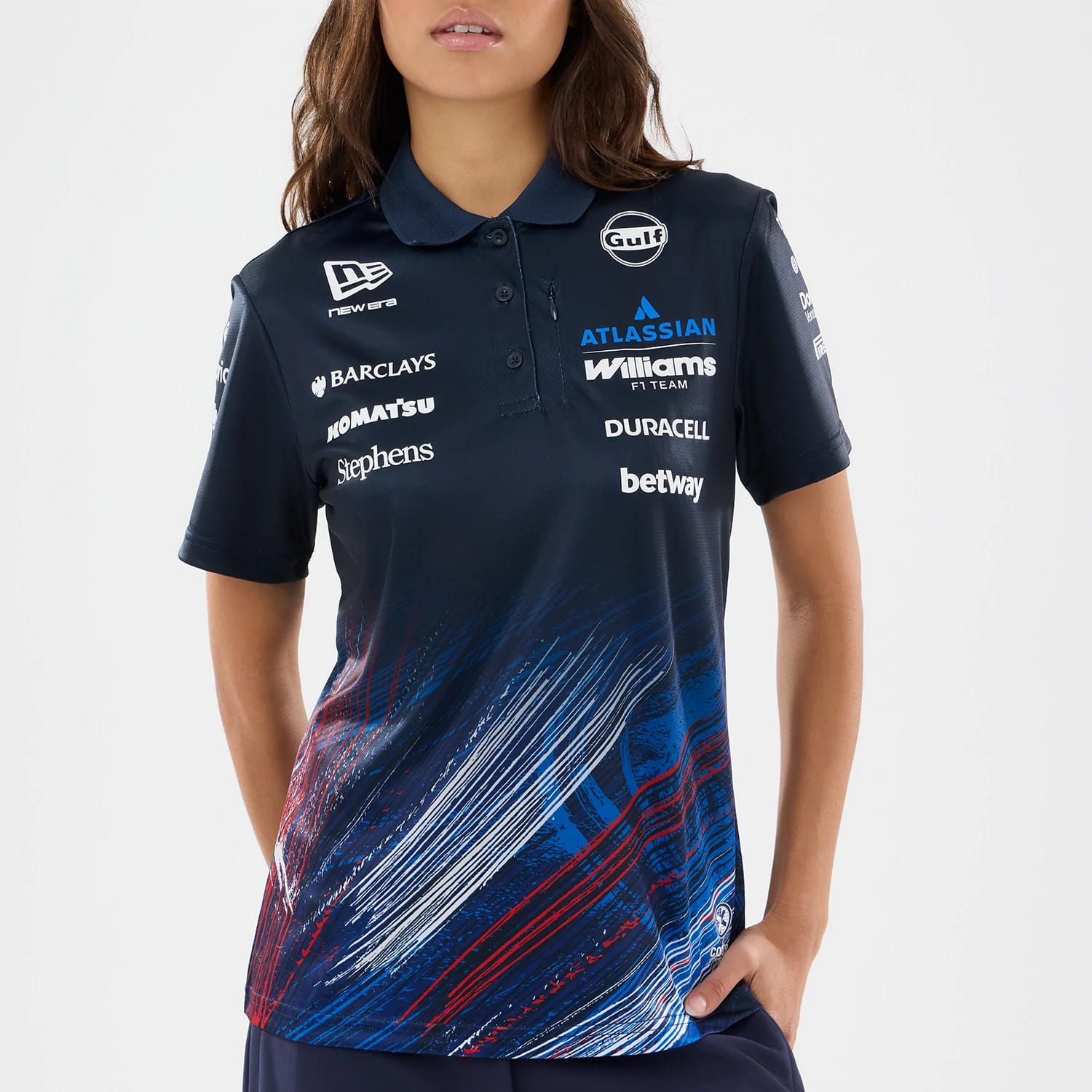 Womens Williams GB Race Special Tech Navy Polo T-Shirt