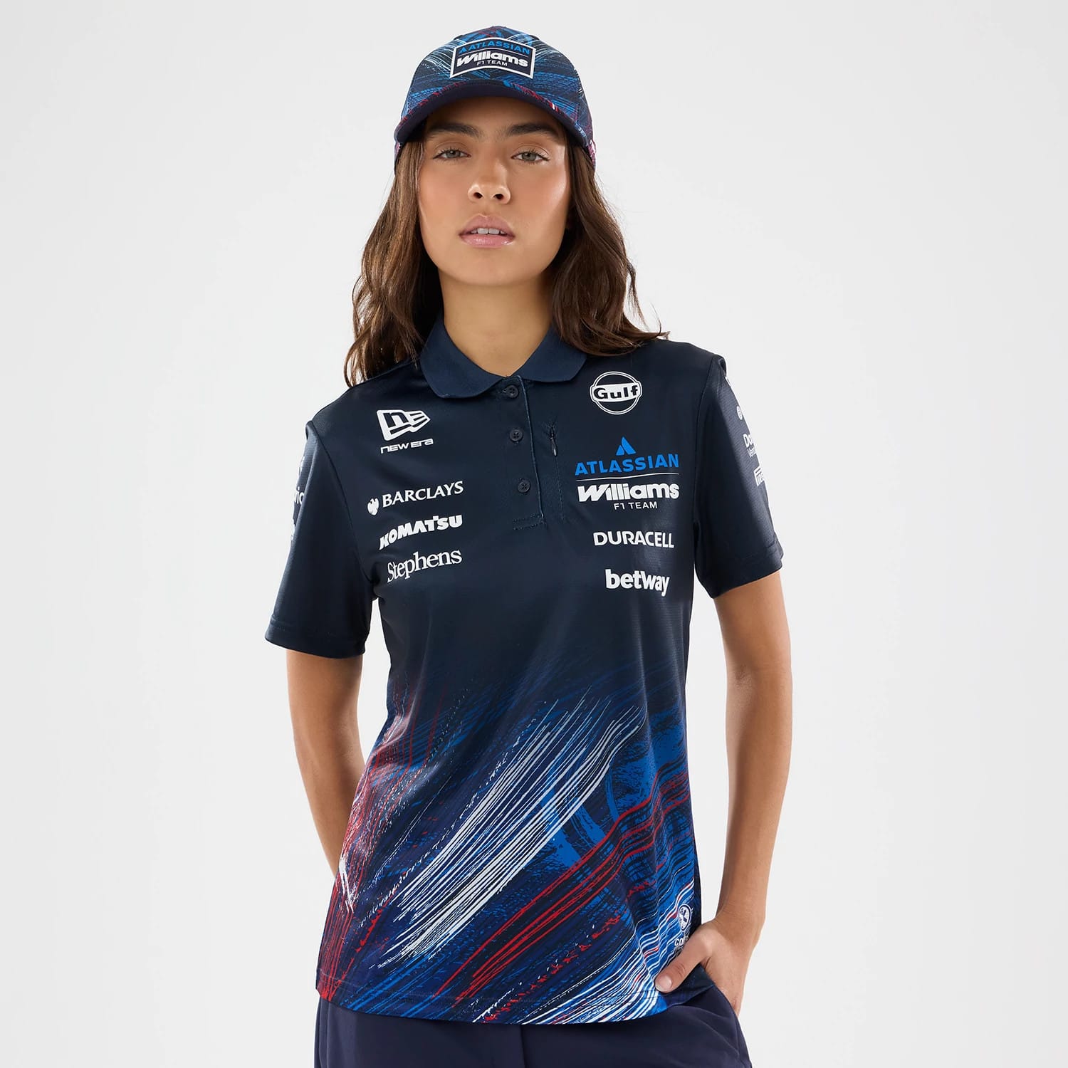Womens Williams GB Race Special Tech Navy Polo T-Shirt