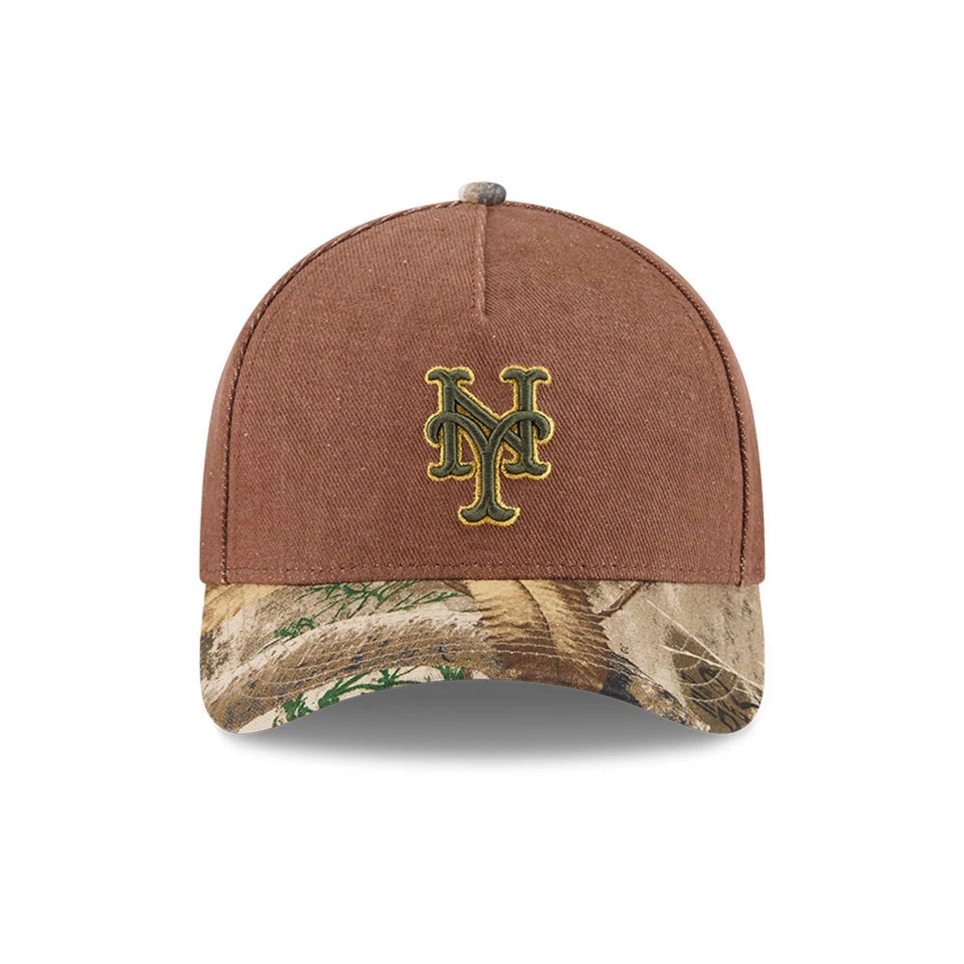 Mets MLB Cotton Twill Dark Beige 9FORTY M-Crown A-Frame Adjustable Cap