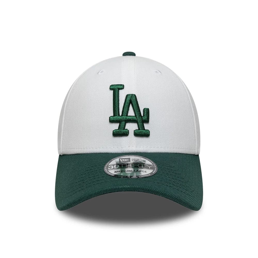 LA Dodgers MLB White 39THIRTY Stretch Fit Cap