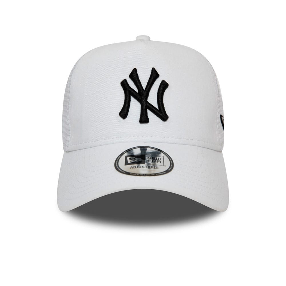 New York Yankees White A-Frame Trucker Cap