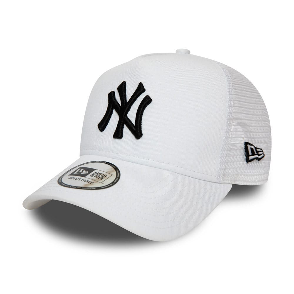 New York Yankees White A-Frame Trucker Cap
