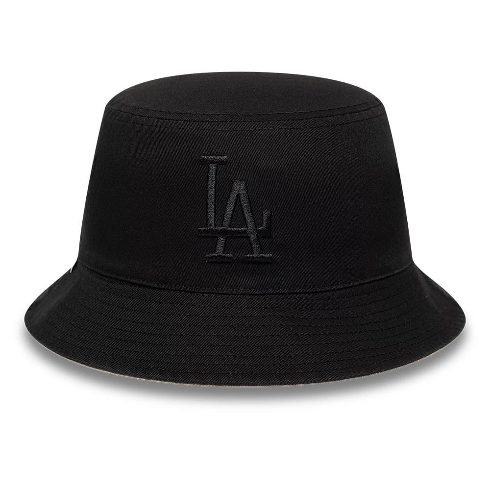 LA Dodgers MLB Black & Beige Reversible Bucket Hat
