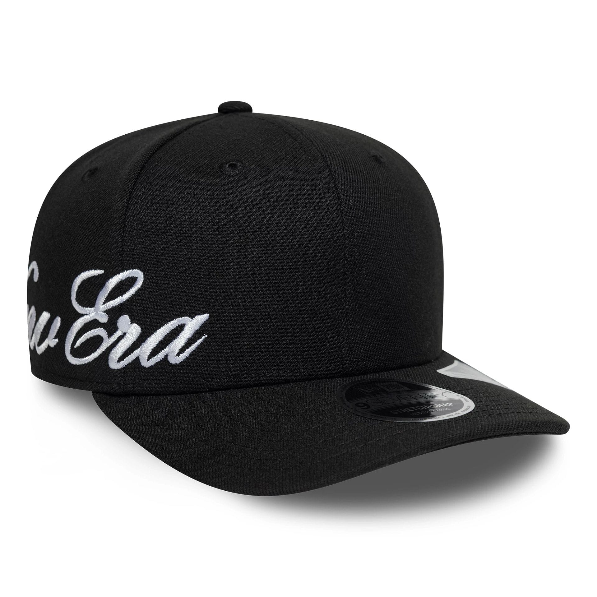 New Era Big Script Black 9SEVENTY Stretch Snap Adjustable Cap