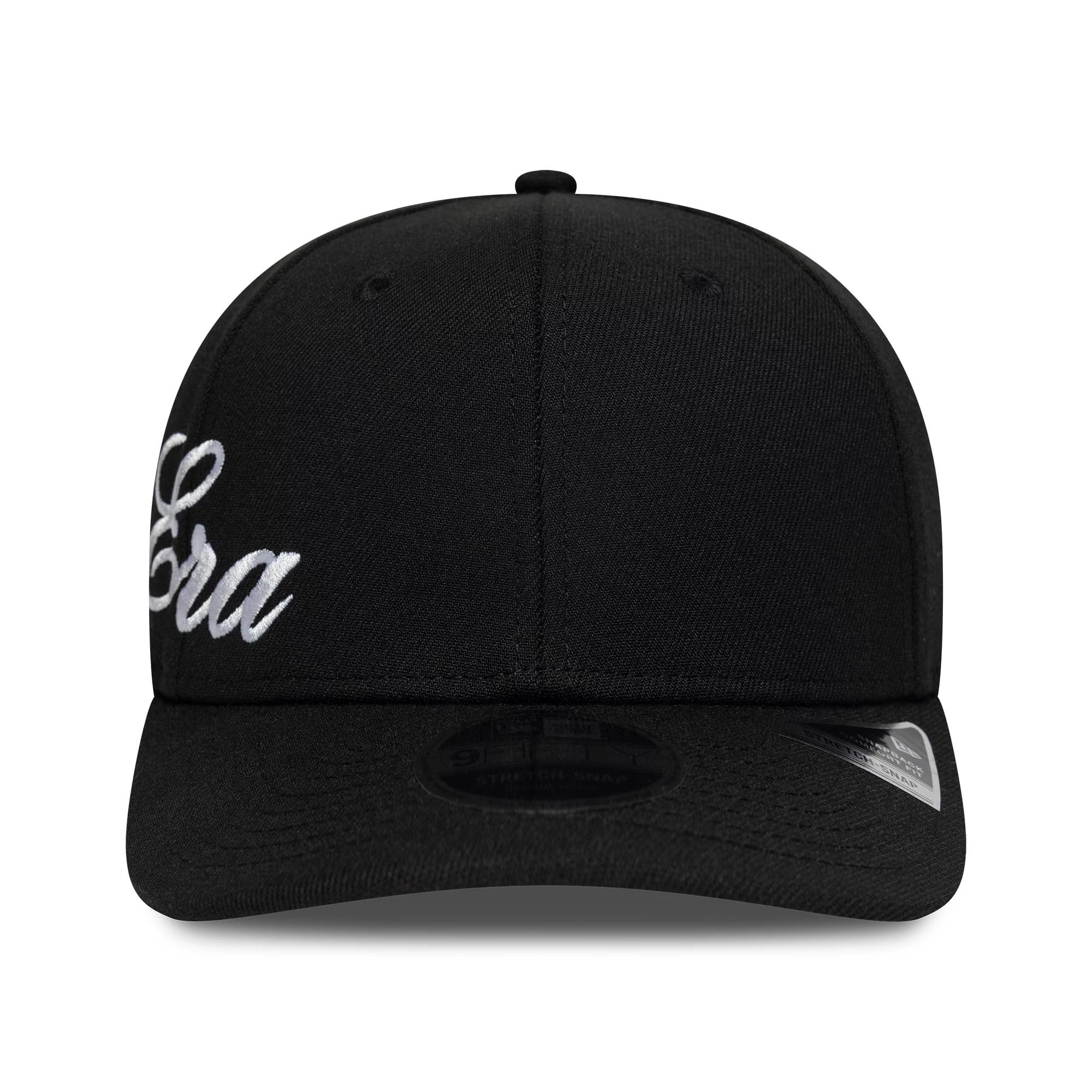 New Era Big Script Black 9FIFTY Stretch Snap Adjustable Cap