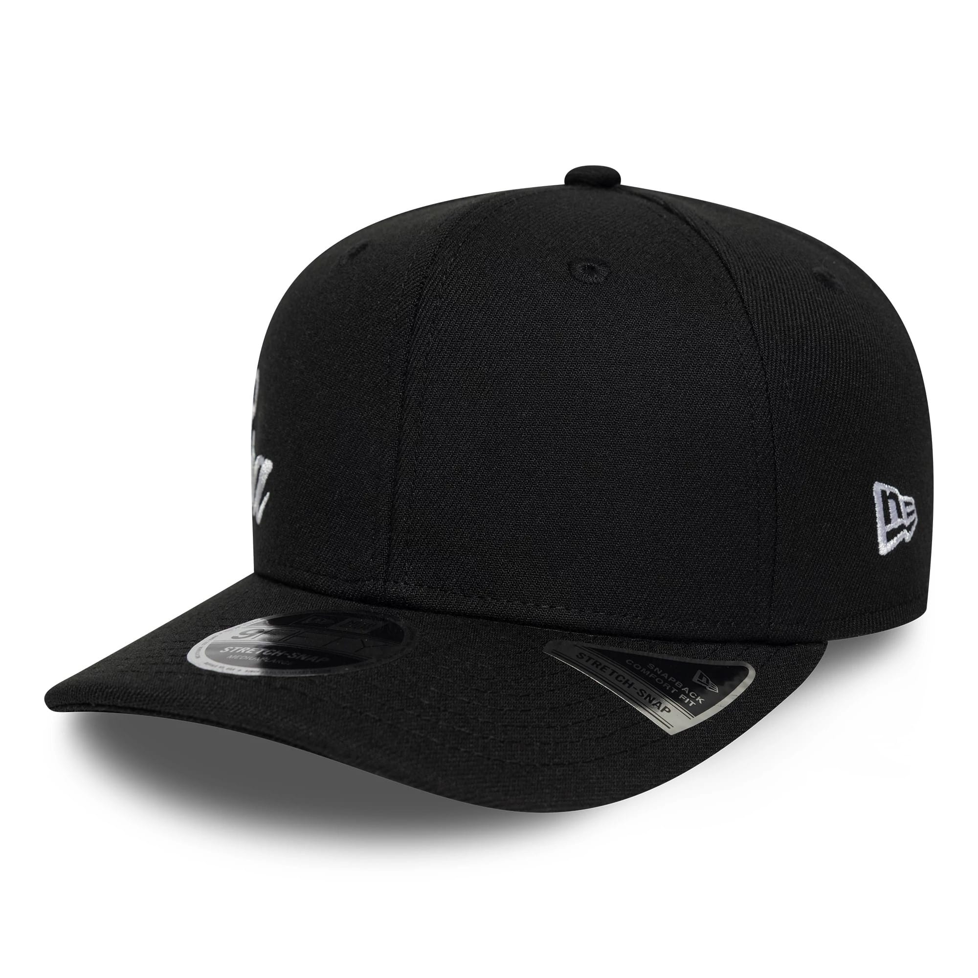 New Era Big Script Black 9FIFTY Stretch Snap Adjustable Cap