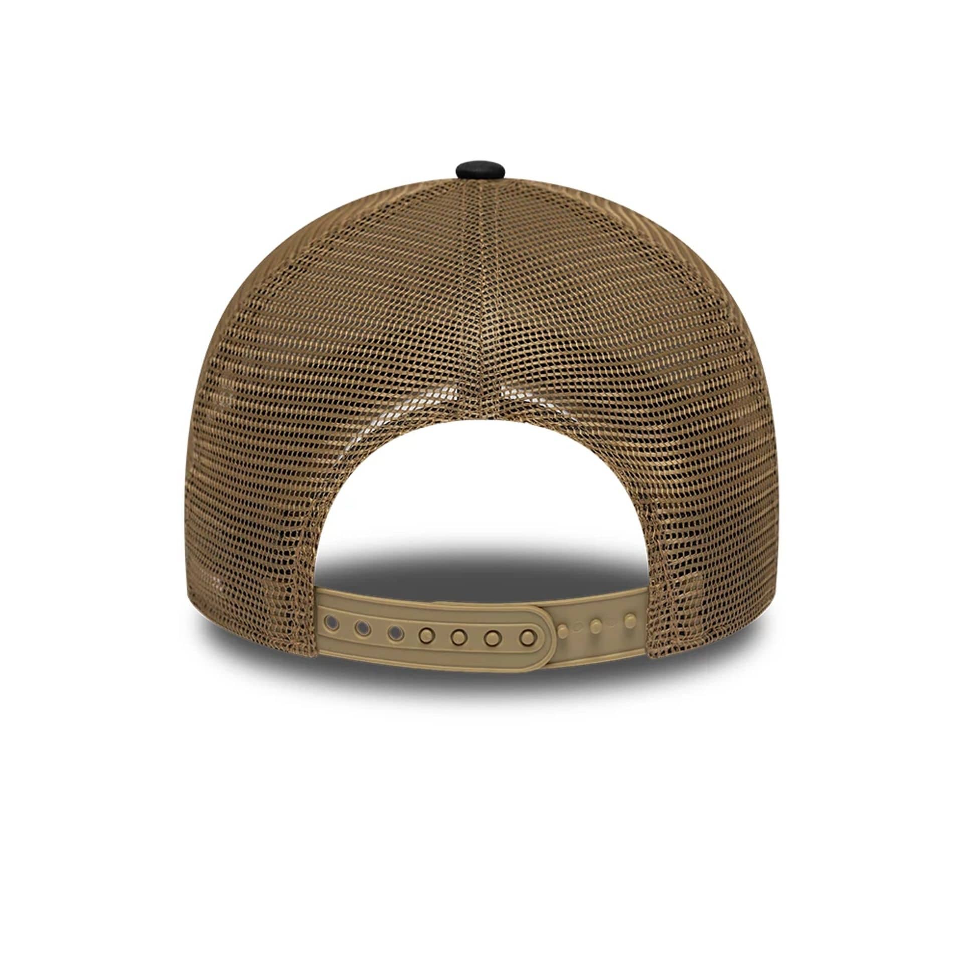New Era Collegiate Beige 9FORTY A-Frame Trucker Adjustable Cap