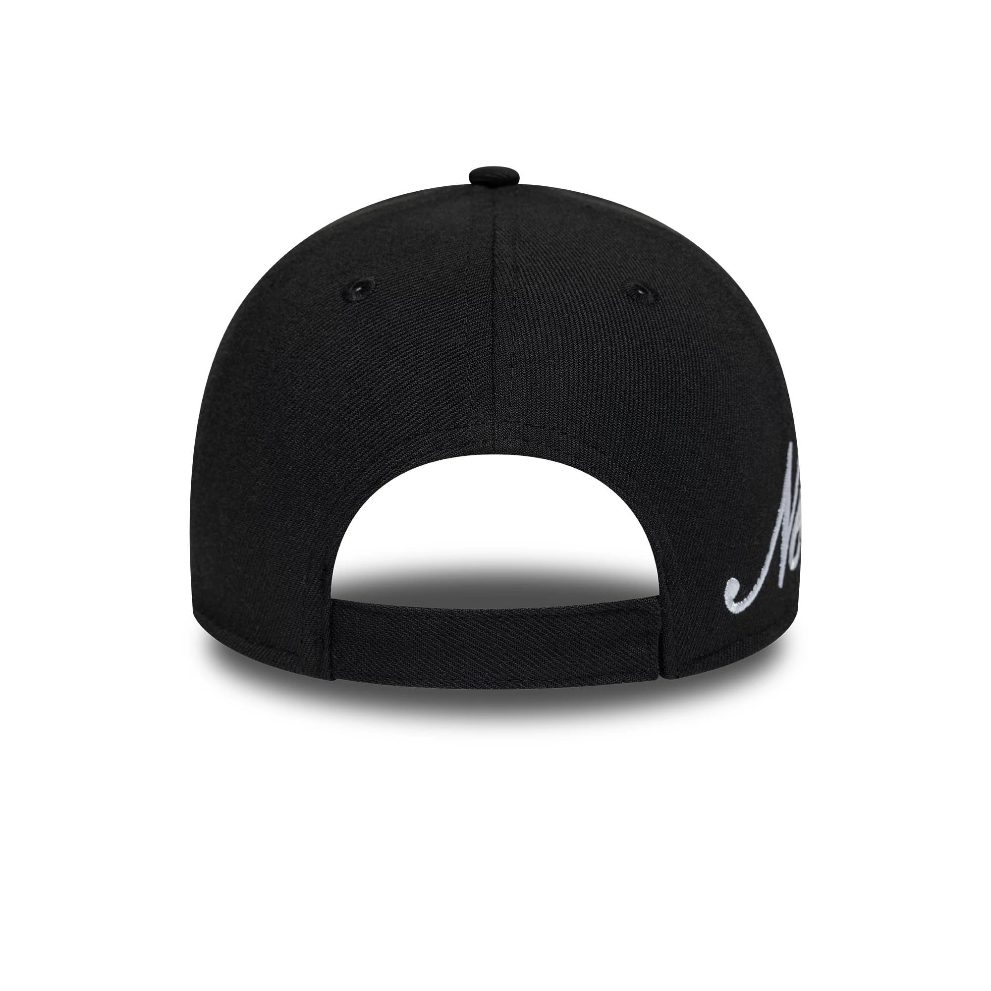 New Era Big Script Black 9FORTY Stretch Snap Adjustable Cap
