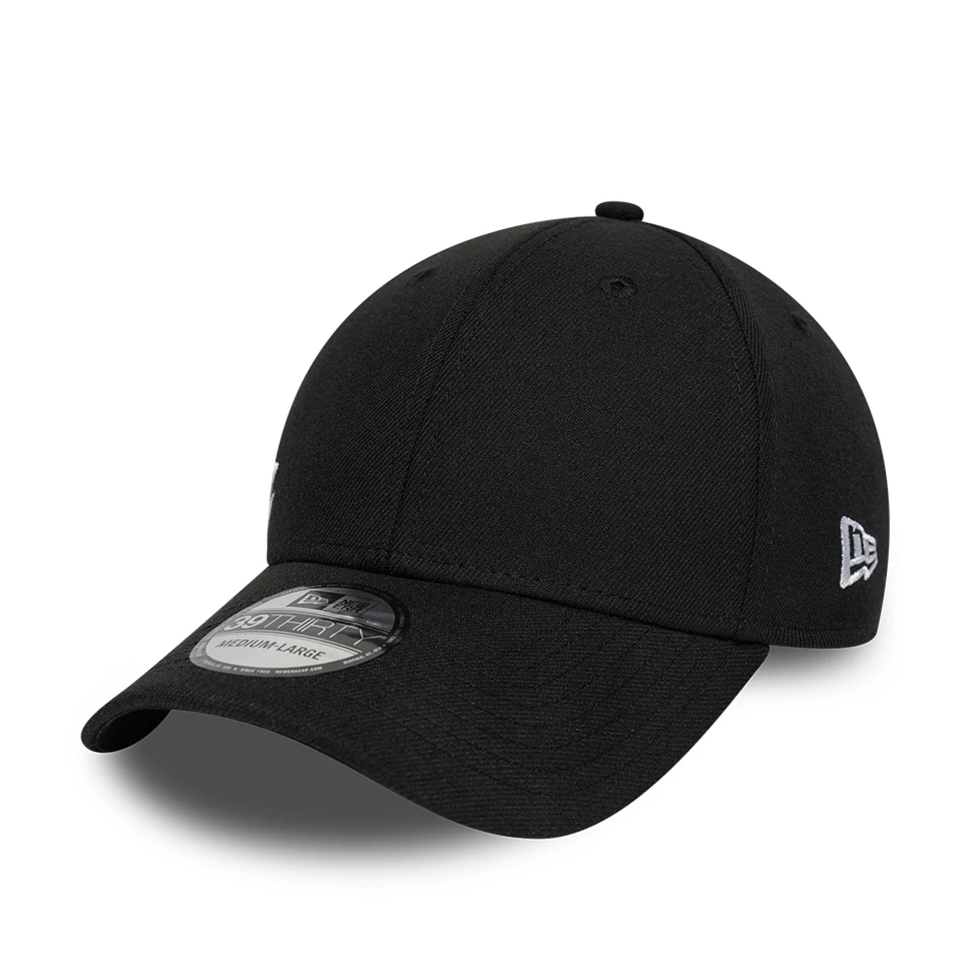 New Era Big Script Black 39THIRTY Stretch Fit Cap